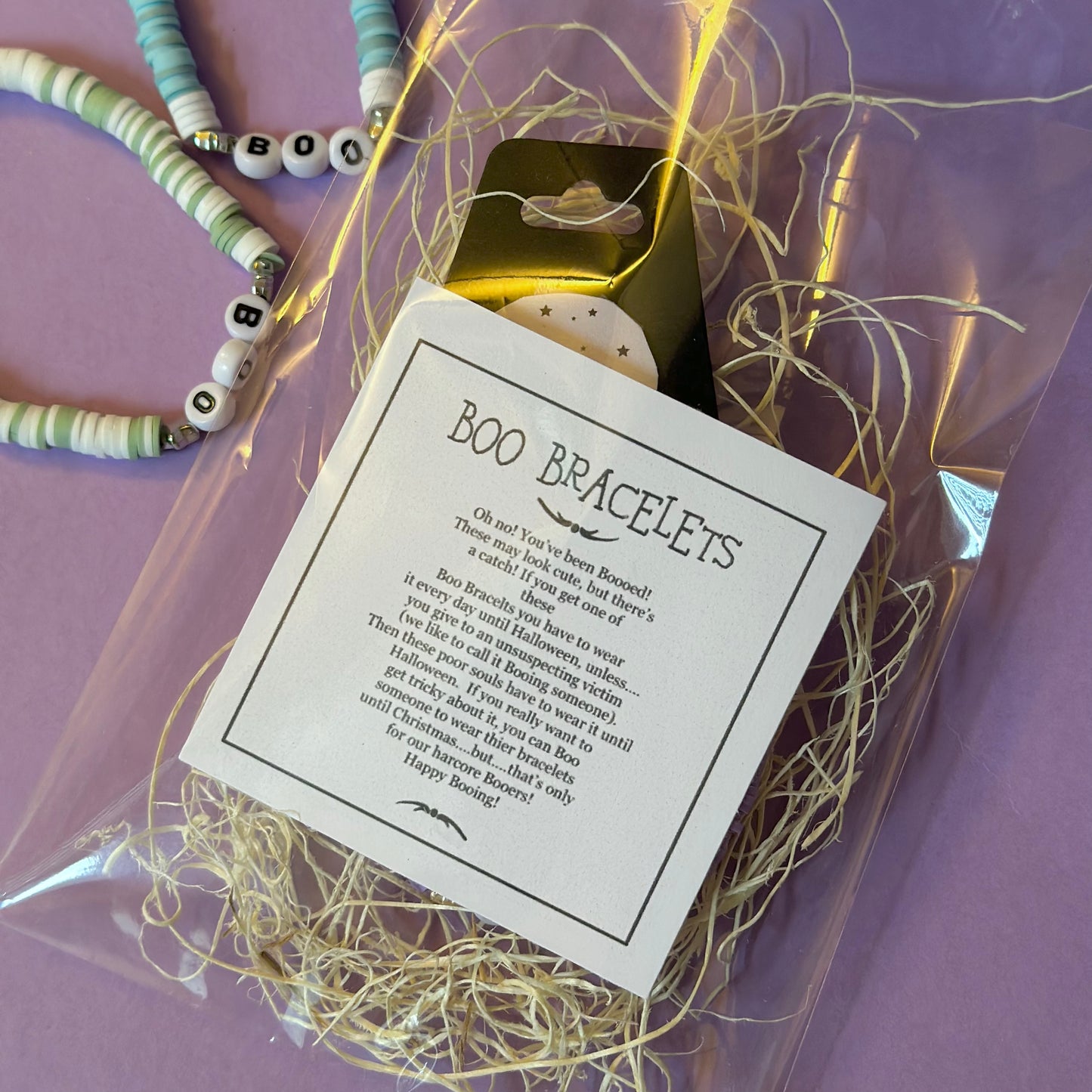 Boo Bracelets in Jack o Lantern