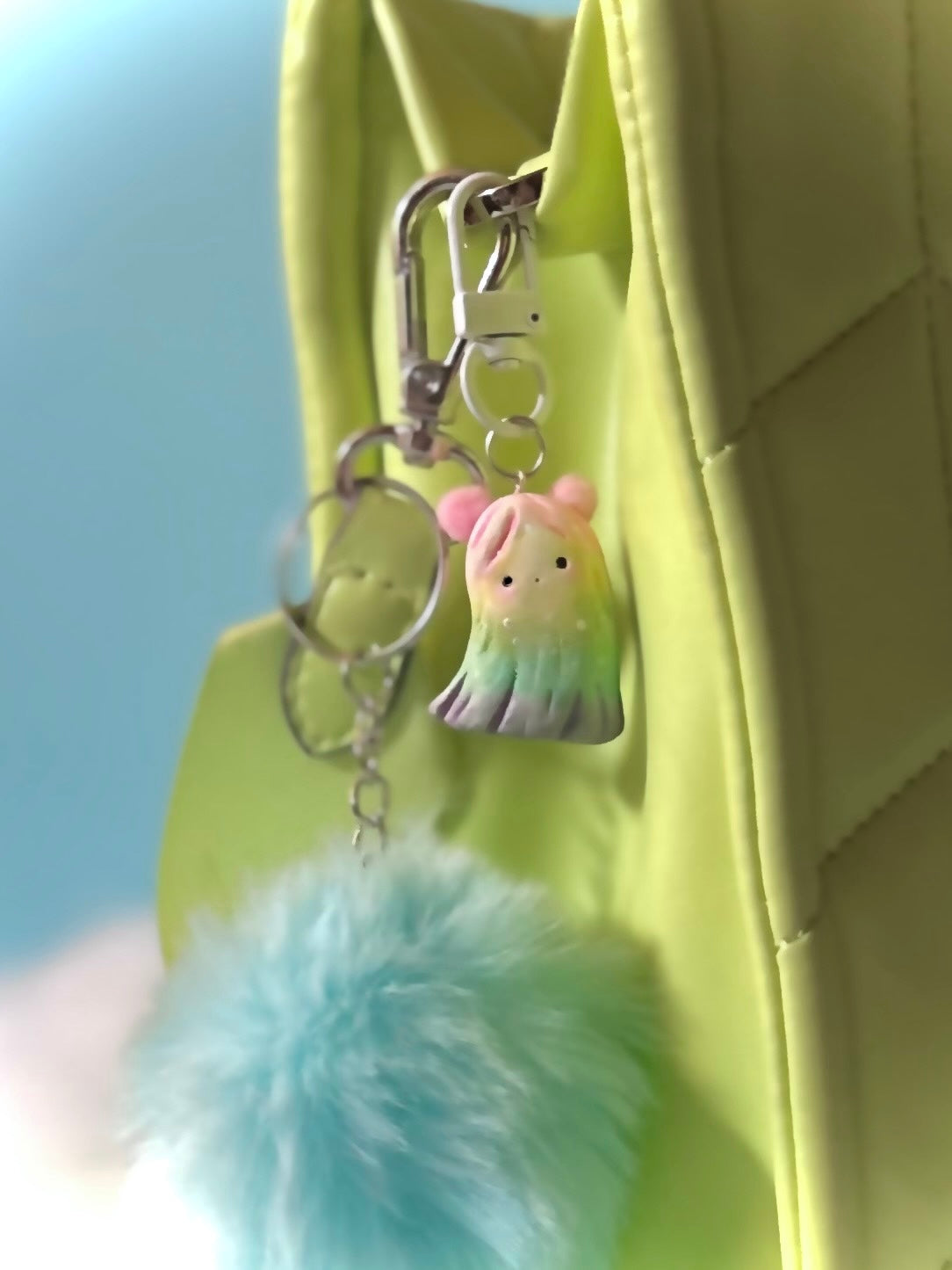 Preorder Rainbow Warm Fuzzy BAG CHARM 1.5 inch figurine, art toy