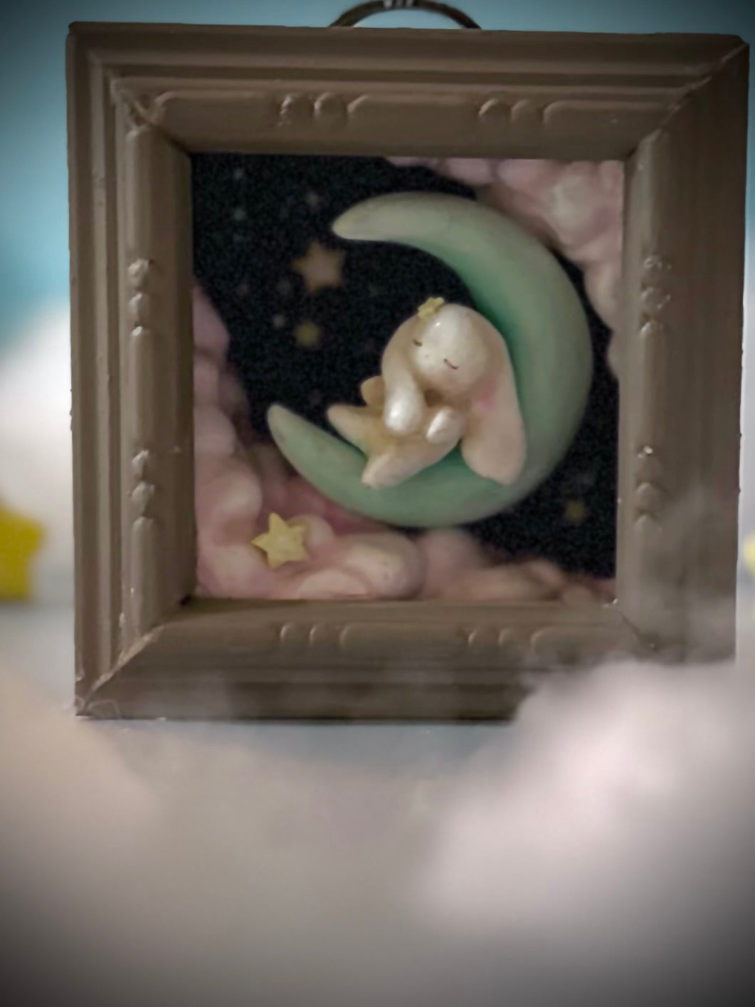 Moon Nap 4x4 inch Story Box Wall Hanging
