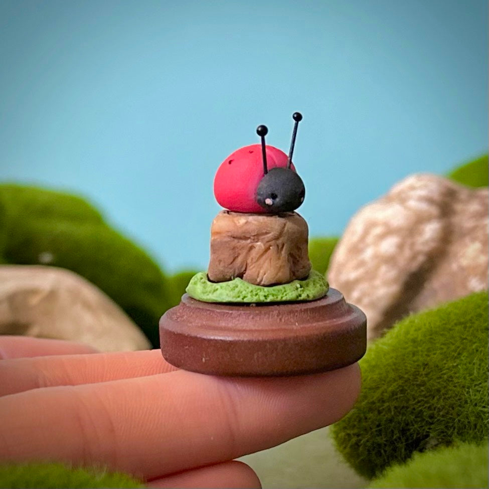 PREORDER Good Omens Lady Bug 1.5 inch glass cloche