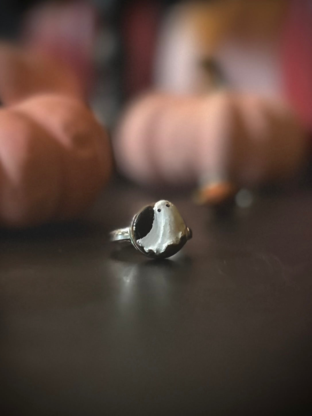 PRE ORDER Ghost Ring on Adjustable Sterling Silver Band