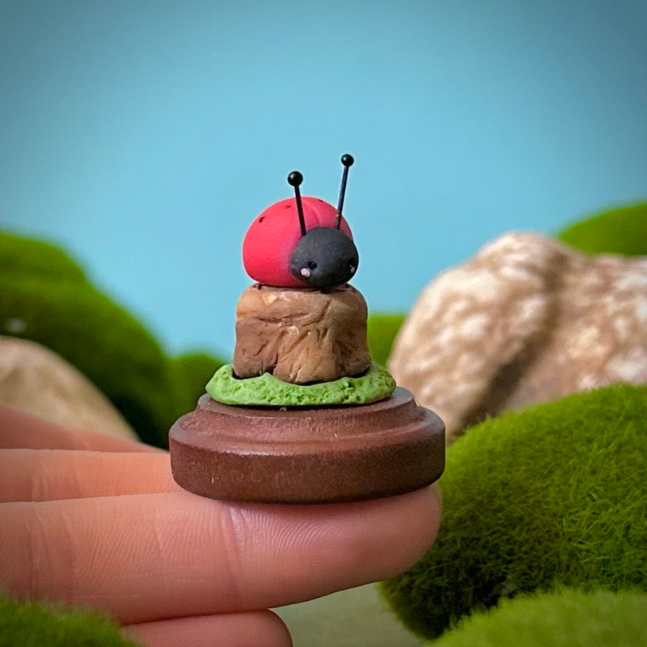 PREORDER Good Omens Lady Bug 1.5 inch glass cloche
