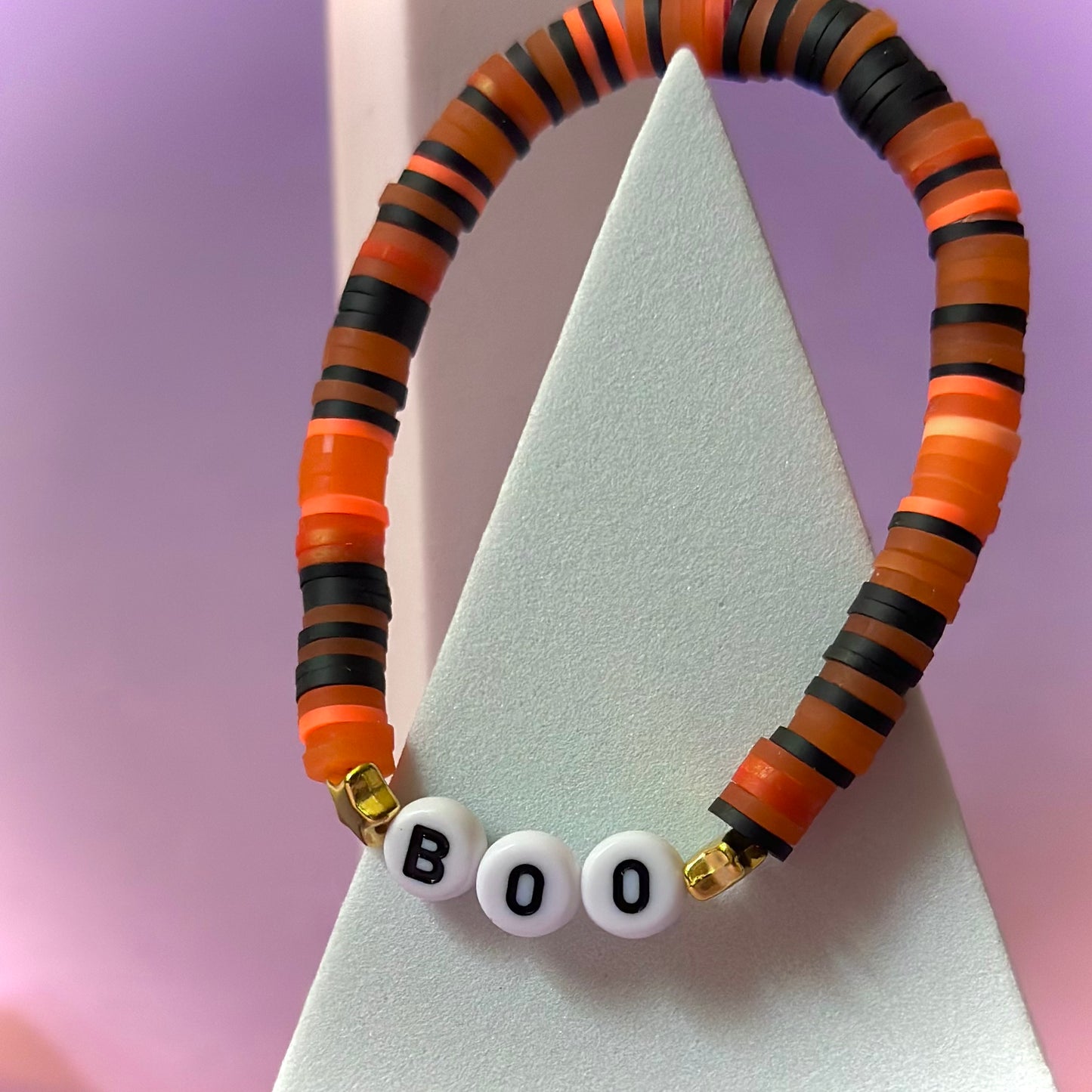 Boo Bracelets in Jack o Lantern