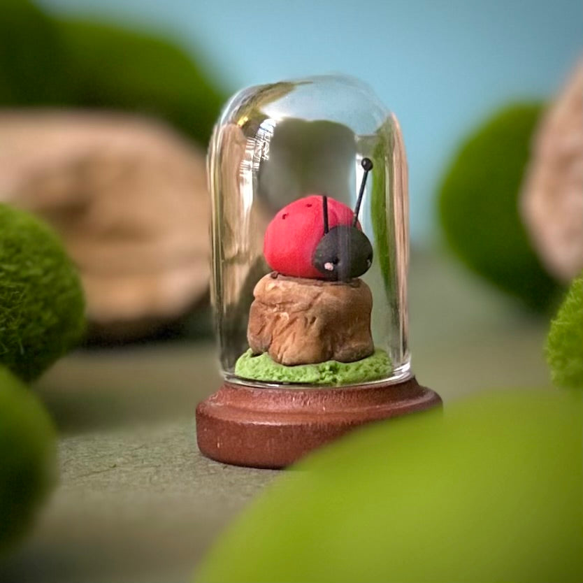 PREORDER Good Omens Lady Bug 1.5 inch glass cloche