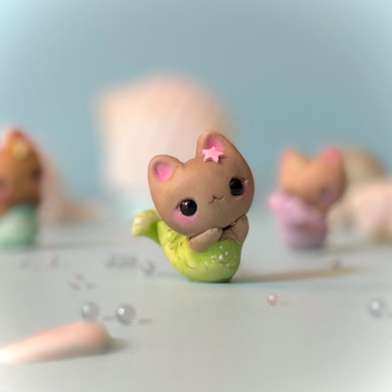 Green Purr Maid 1.5 inch original Figurine