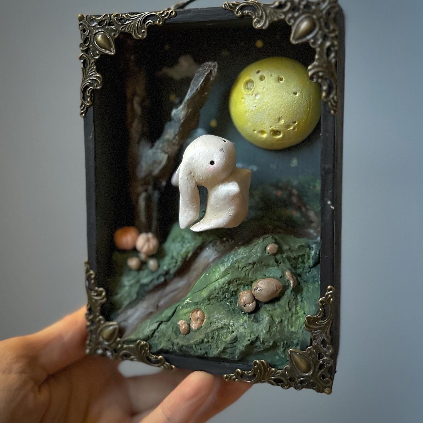 Ghost Bunny 5x4 inch Story Box