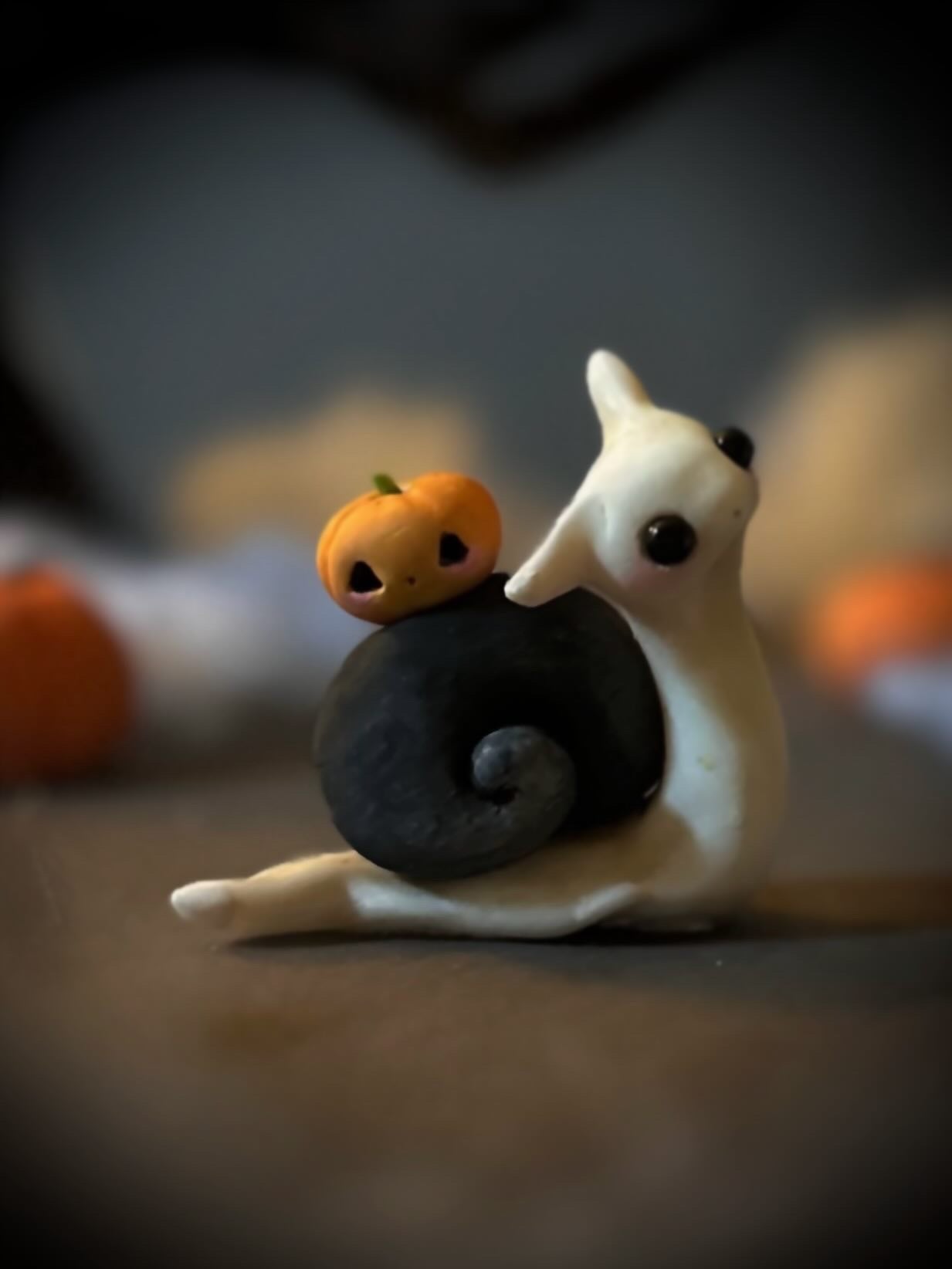 PREORDER Spooky 2.5x2 inch Snail resin Art toy, Figurine