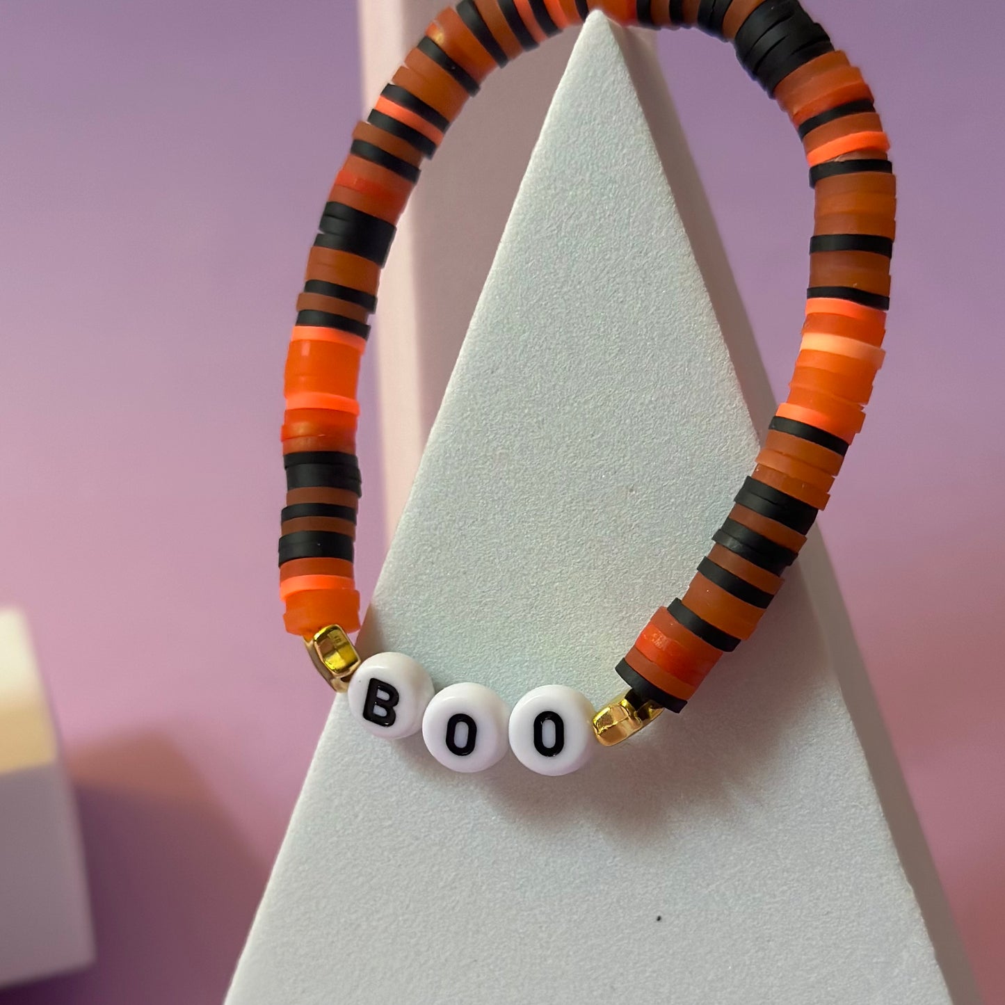 Boo Bracelets in Jack o Lantern