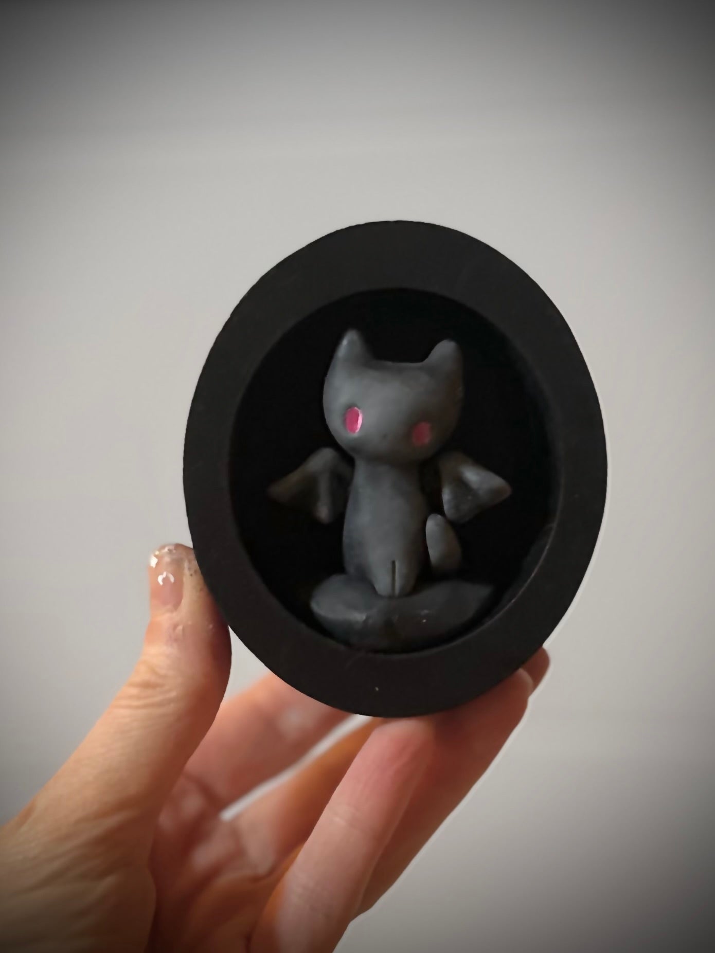 PREORDER Black Bat Cat 2 inch resin Art toy, Figurine