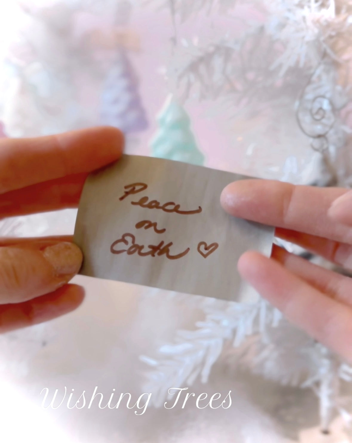 PREORDER Teal Blue Wishing Tree 3 inch resin ornament