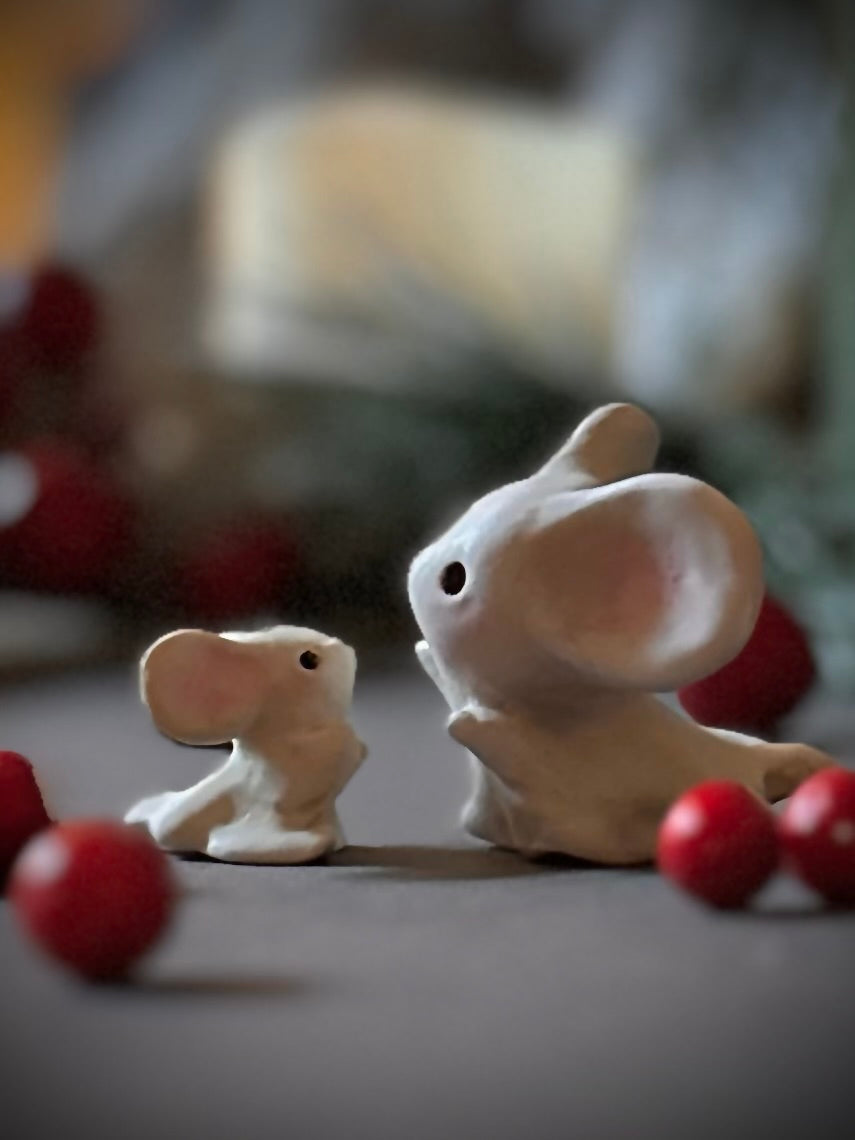 PRE ORDER Ghost Mice Set of 2 figurine,art toy
