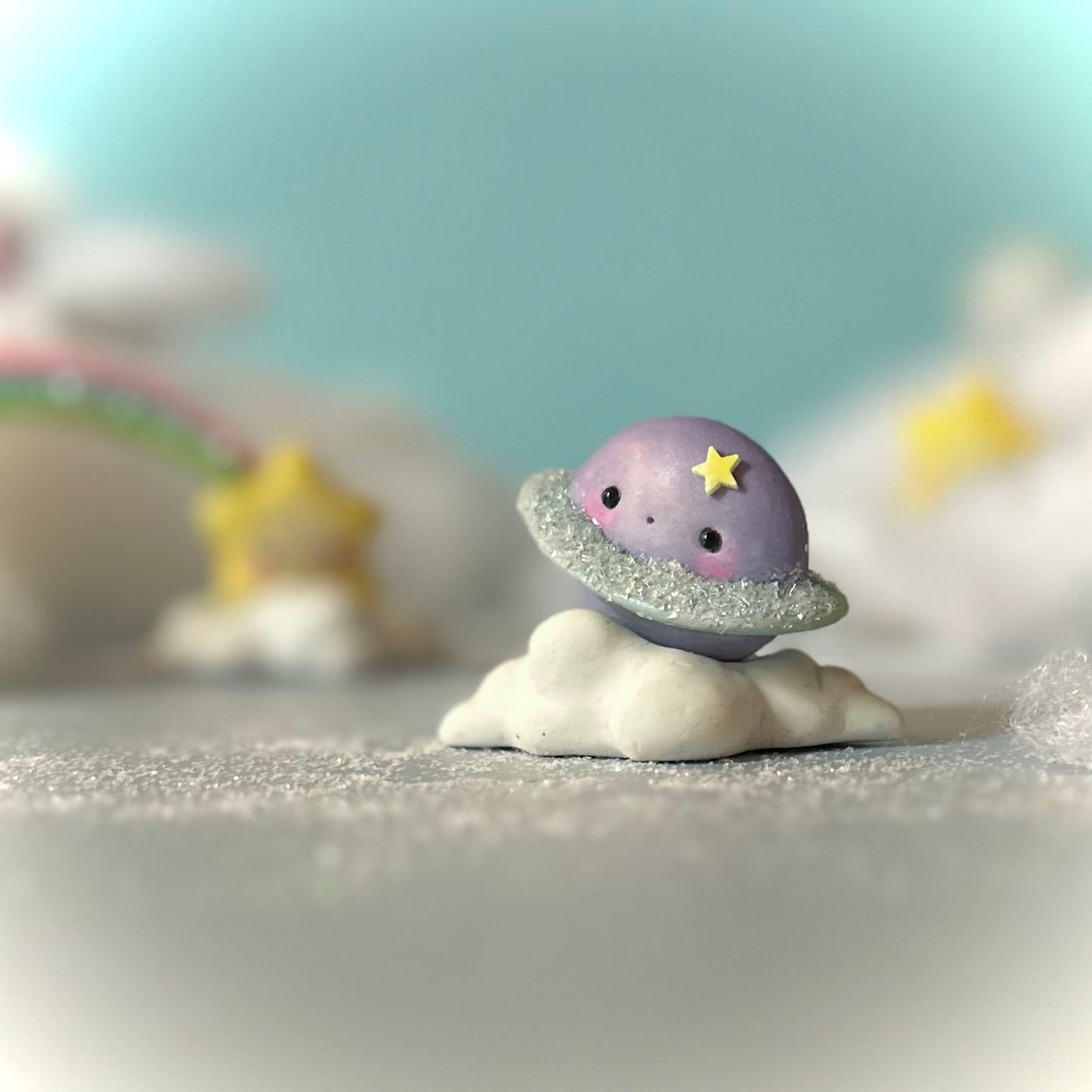 Pre Order Happy Little Planet 2 inch figurine on Cloud Base.