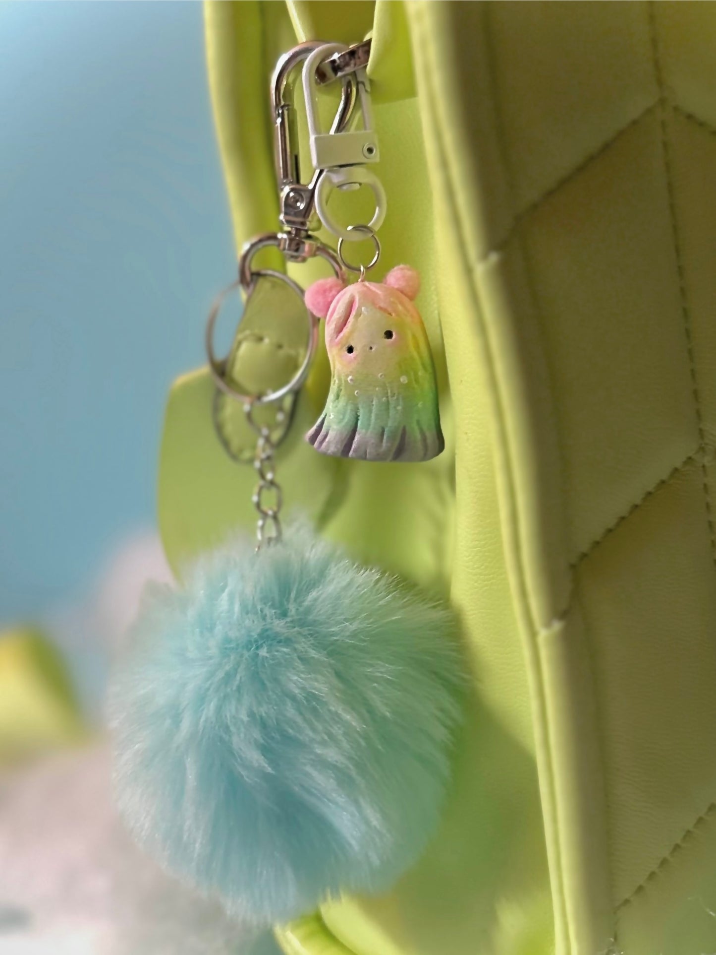 Preorder Rainbow Warm Fuzzy BAG CHARM 1.5 inch figurine, art toy