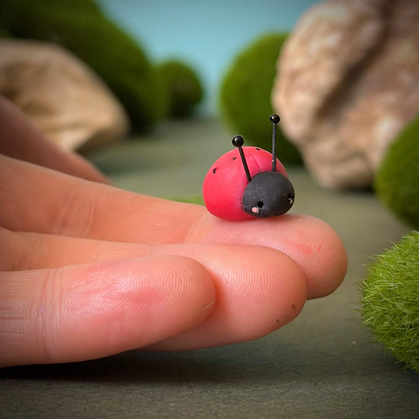 PREORDER Good Omens Lady Bug 1.5 inch glass cloche