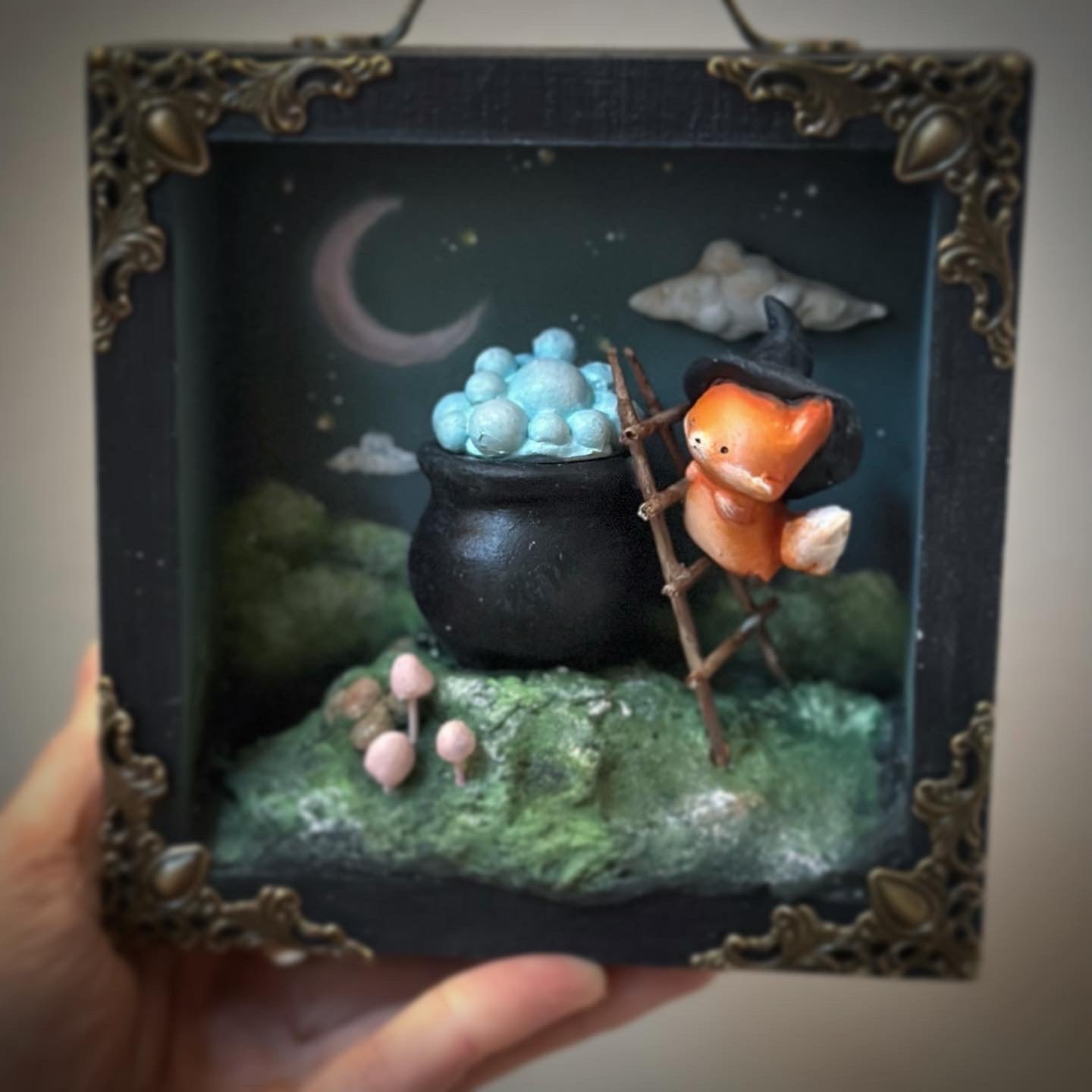 Curious Nights Fox 5x5 inch Story Box