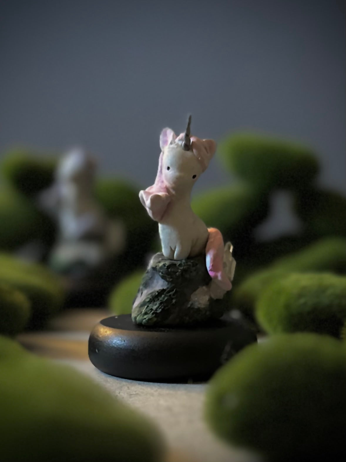 Pink Captured Unicorn 4 inch Glass Cloche