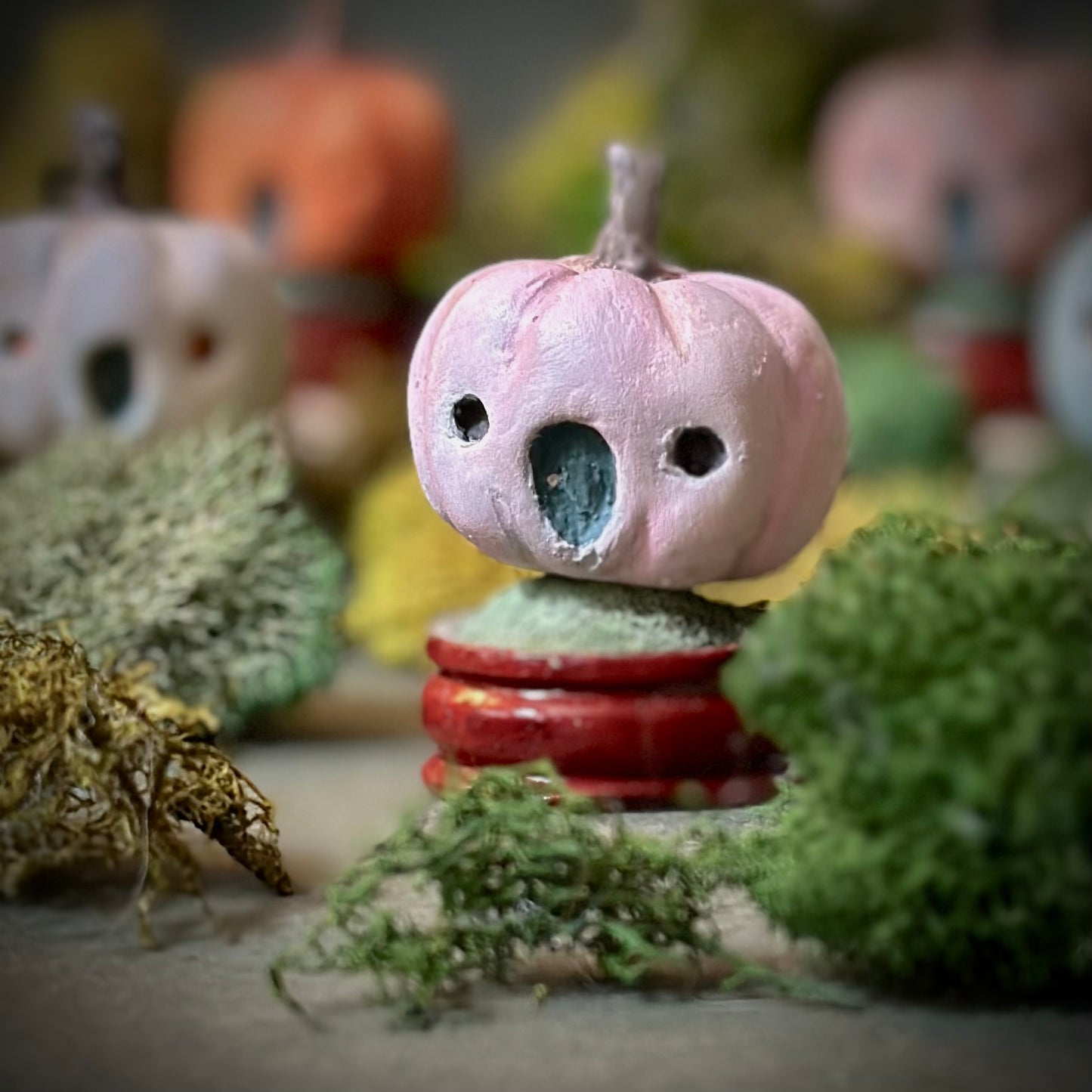 Pink Pumpkin House 2.5 inch figurine