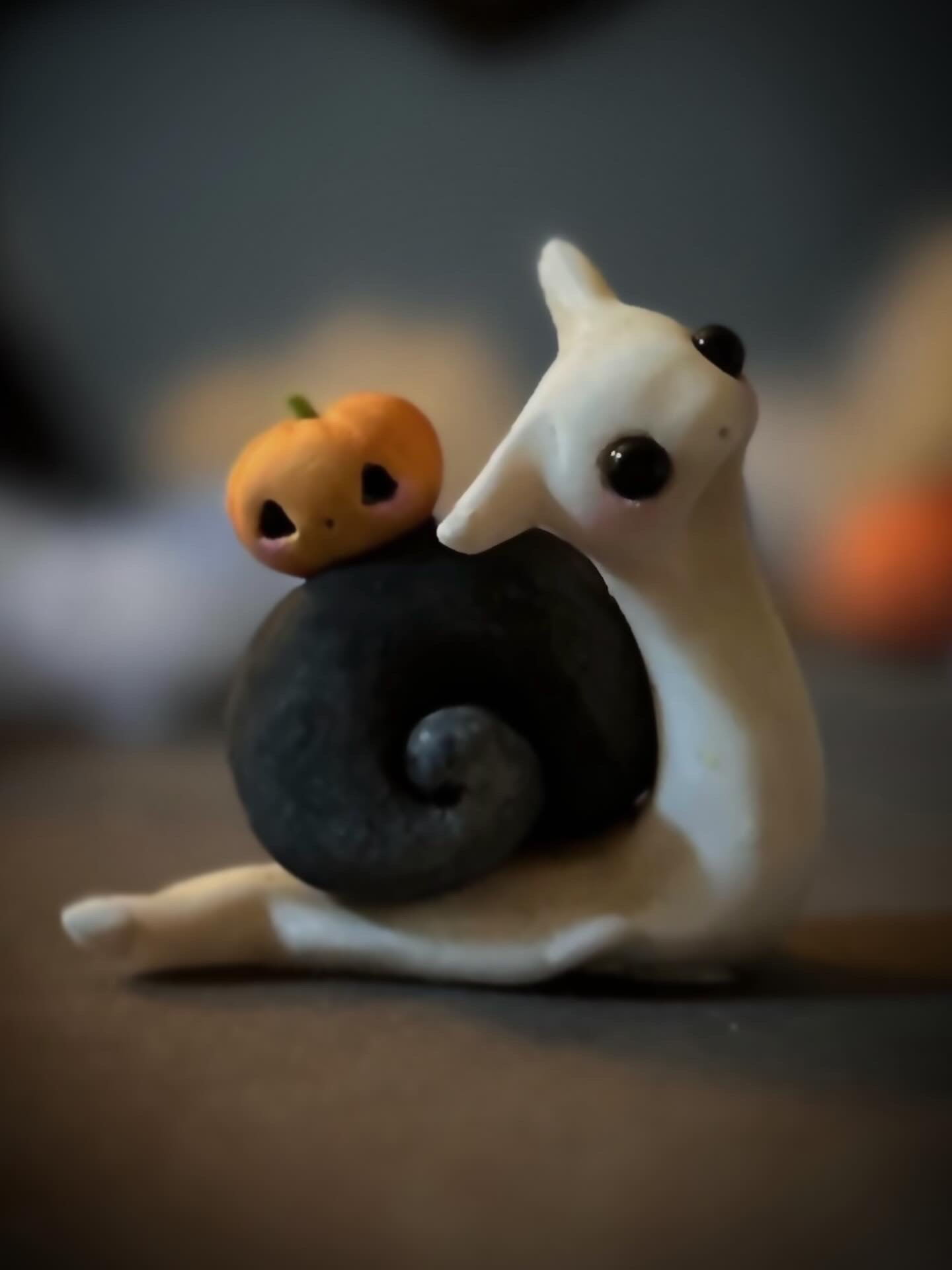 PREORDER Spooky 2.5x2 inch Snail resin Art toy, Figurine