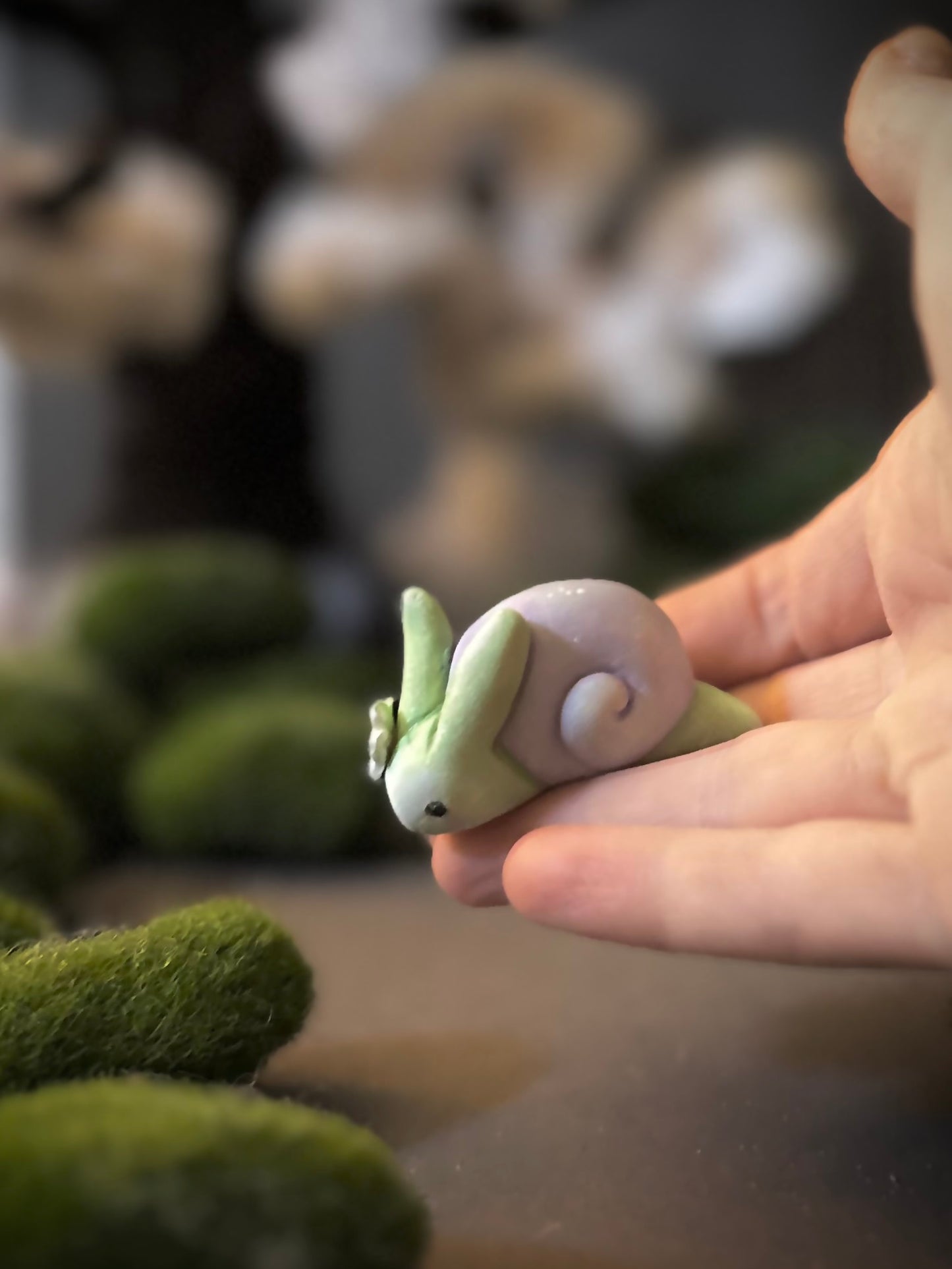 Preorder Grean and Lavender Snabbit 1.5x 2inch figurine, art toy