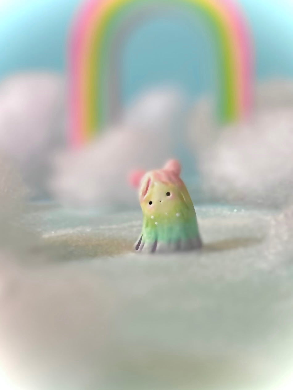 Preorder Rainbow Warm Fuzzy 1.5 inch figurine, art toy