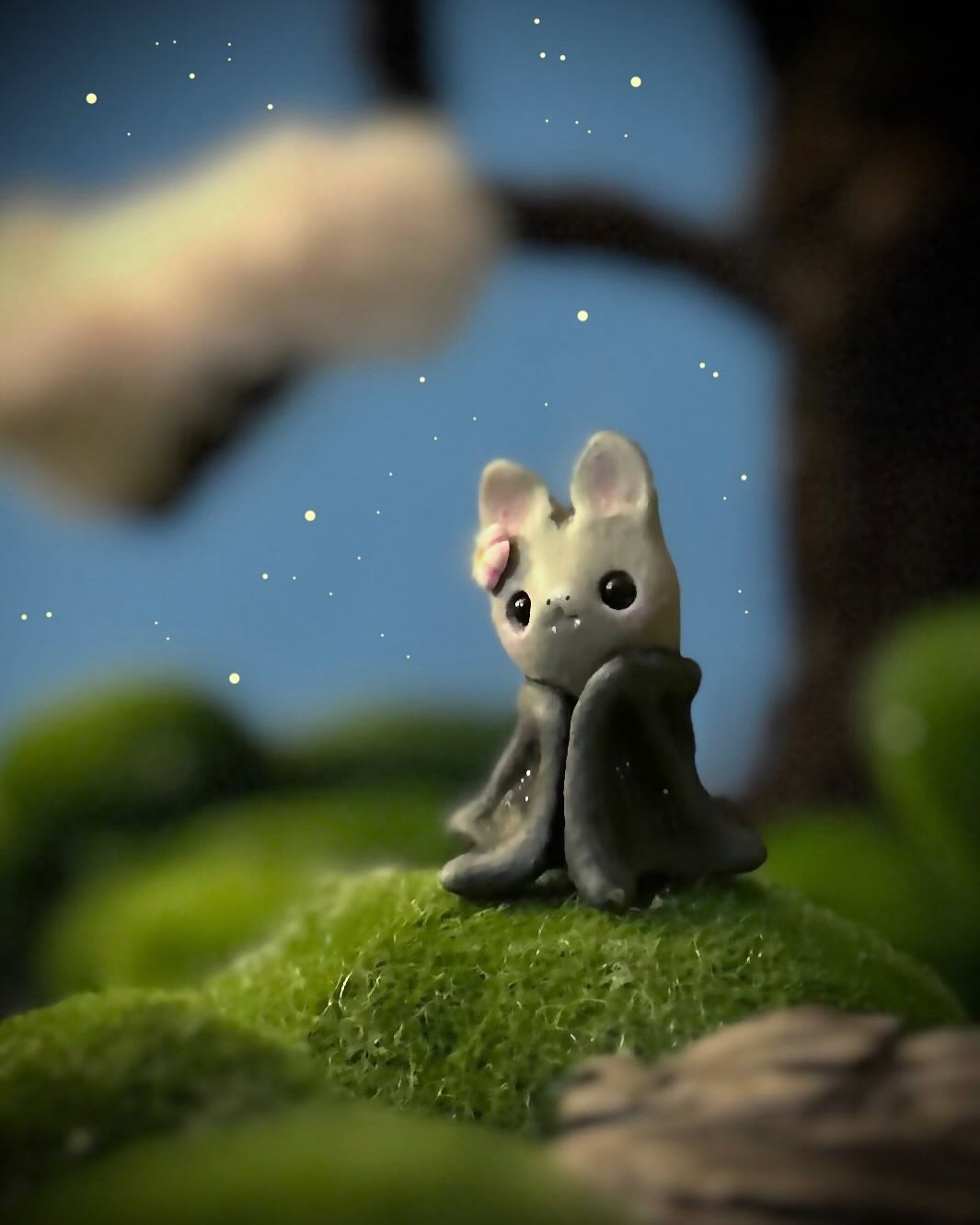Preorder Cherry Blossom Bat 2 inch figurine, art toy