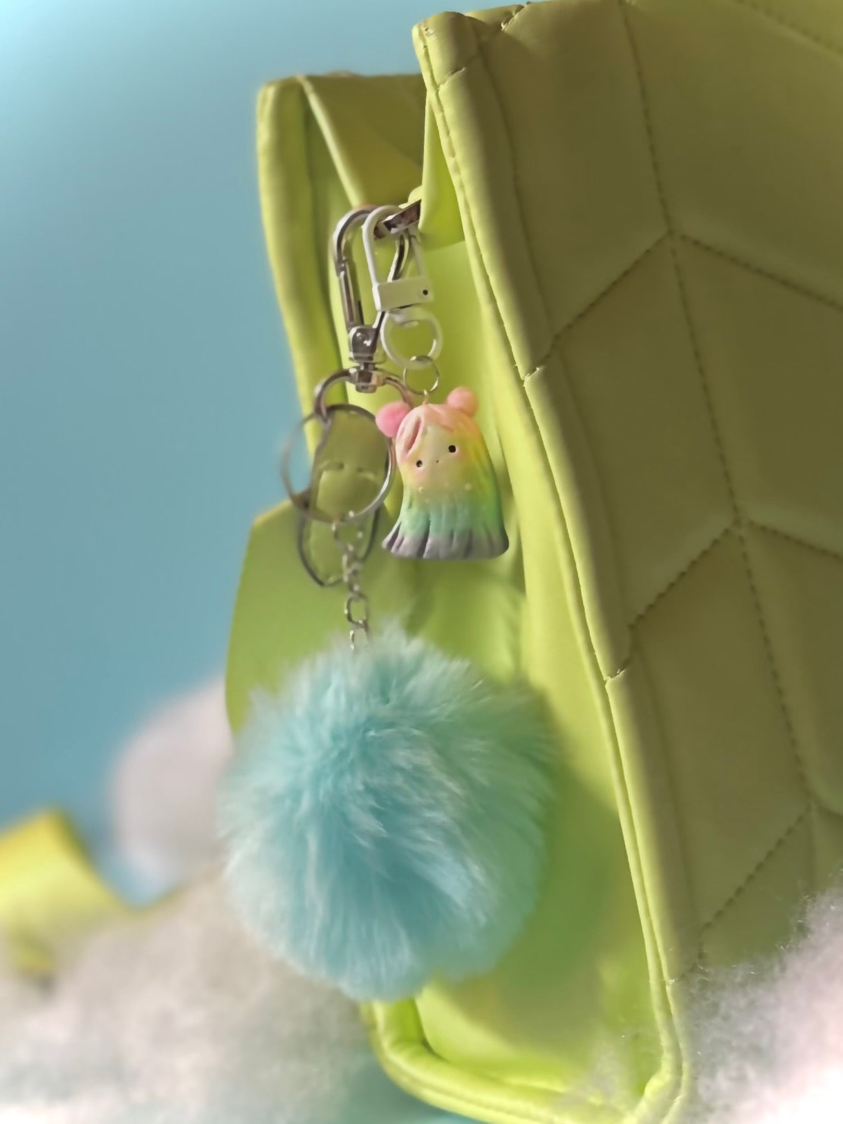 Preorder Rainbow Warm Fuzzy BAG CHARM 1.5 inch figurine, art toy