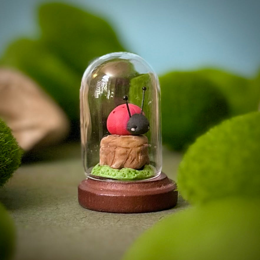 PREORDER Good Omens Lady Bug 1.5 inch glass cloche