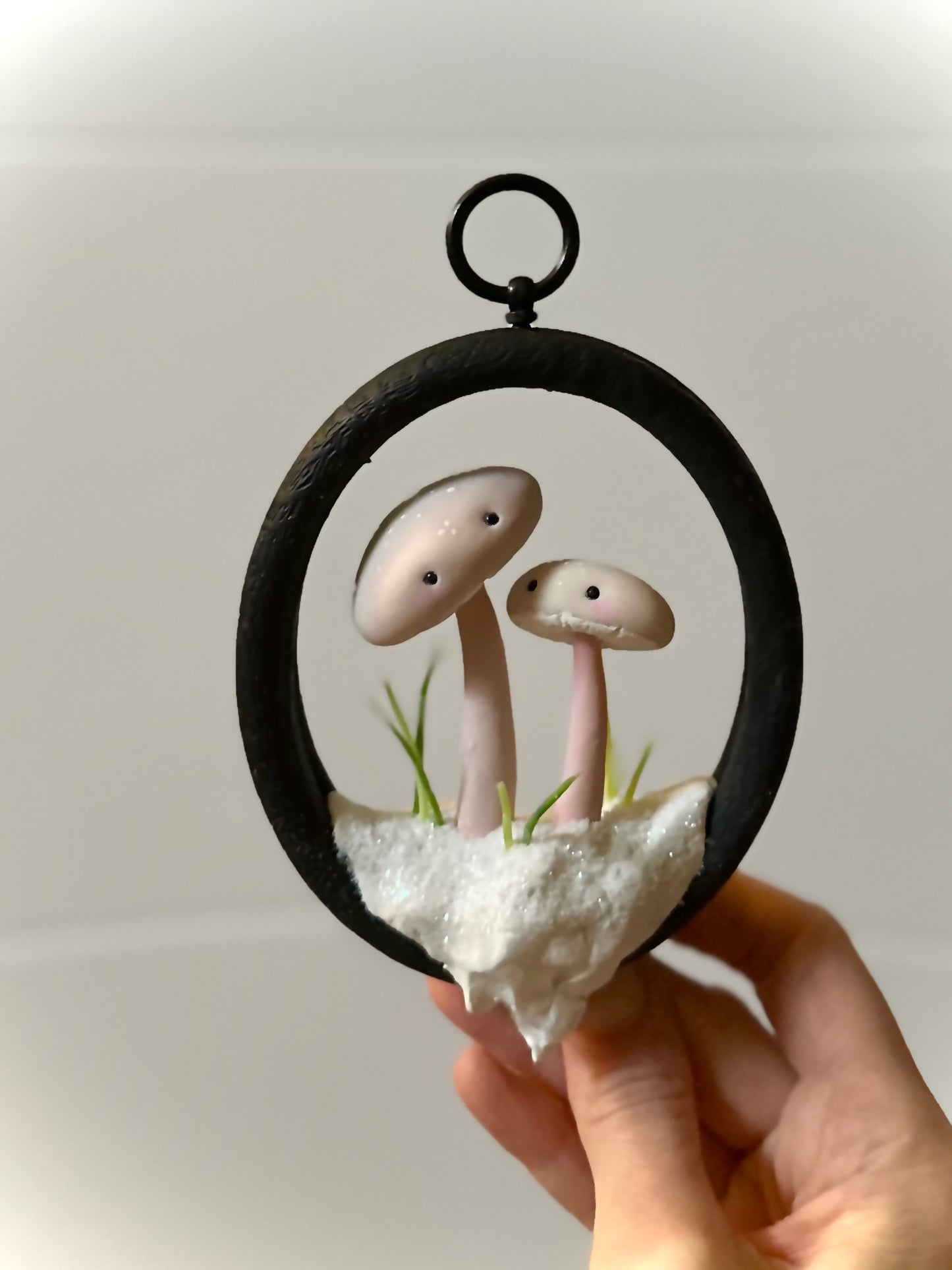 Preorder Muppet Mushrooms 5x5 inch mixed media Wall Hanging