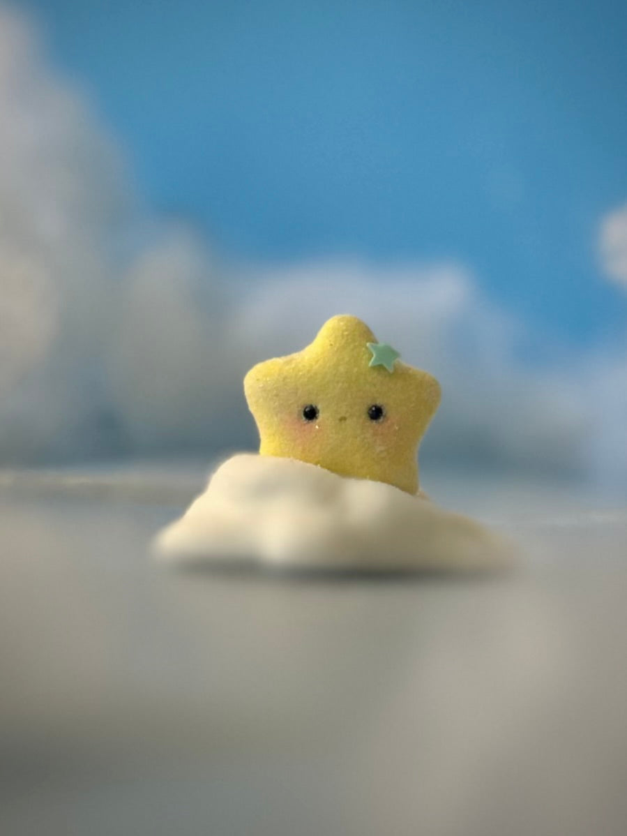 Preorder Little Wisher 2 inch Flocked Figurine with Flocked Cloud Base