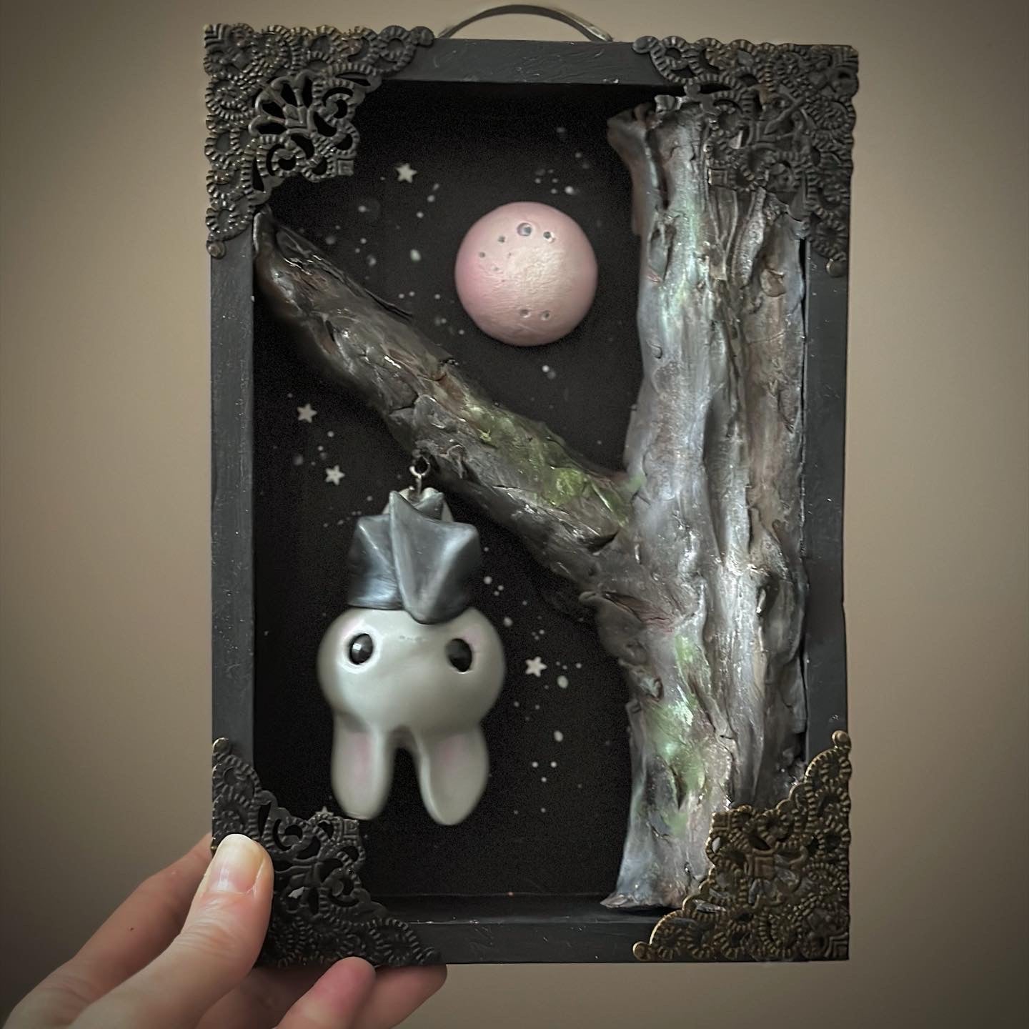 Night Watchman Bat 9 x 6.5 inch Story Box