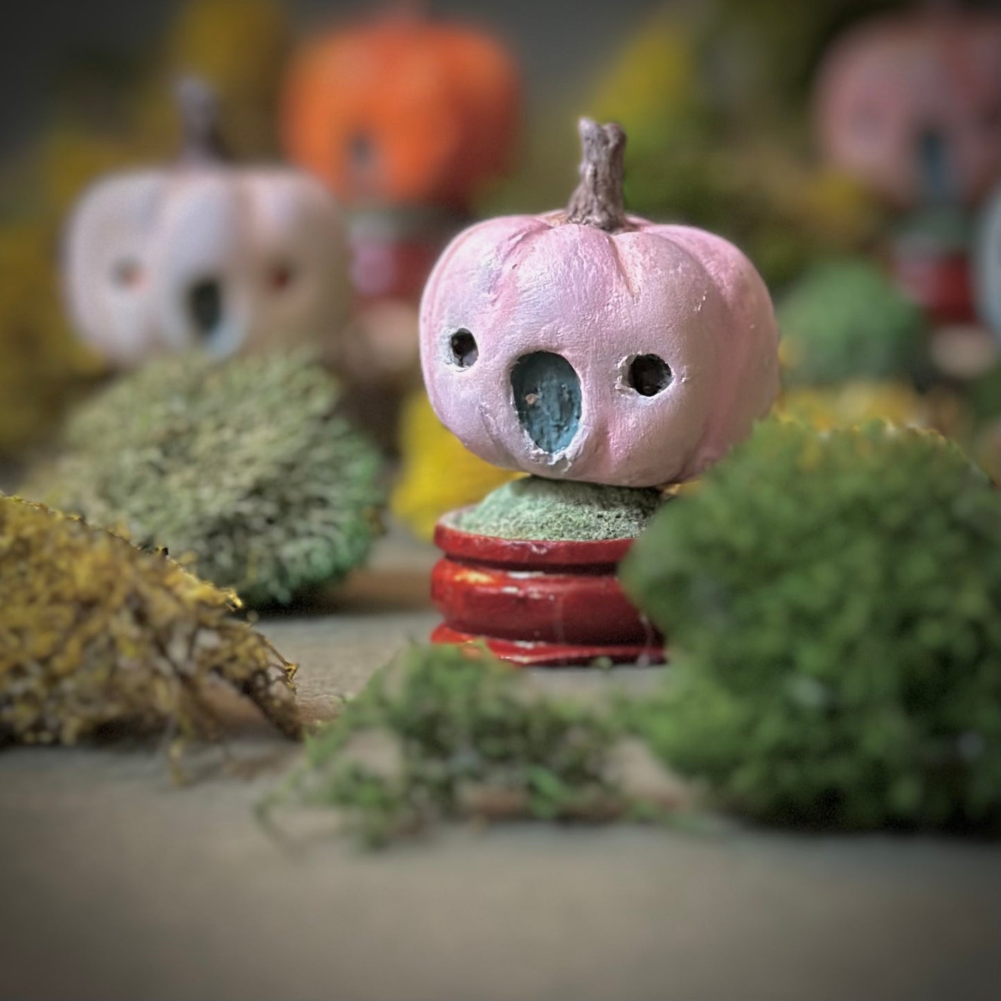 Pink Pumpkin House 2.5 inch figurine