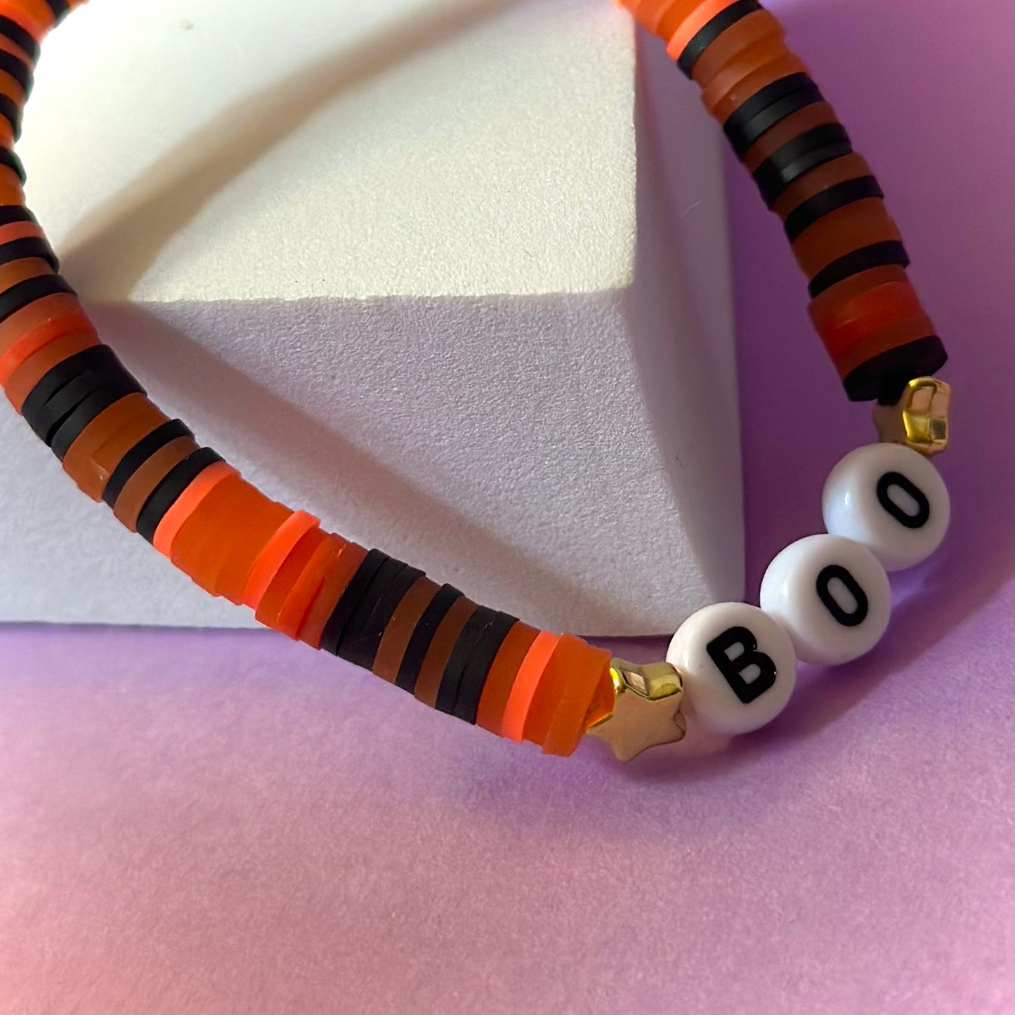 Boo Bracelets in Jack o Lantern