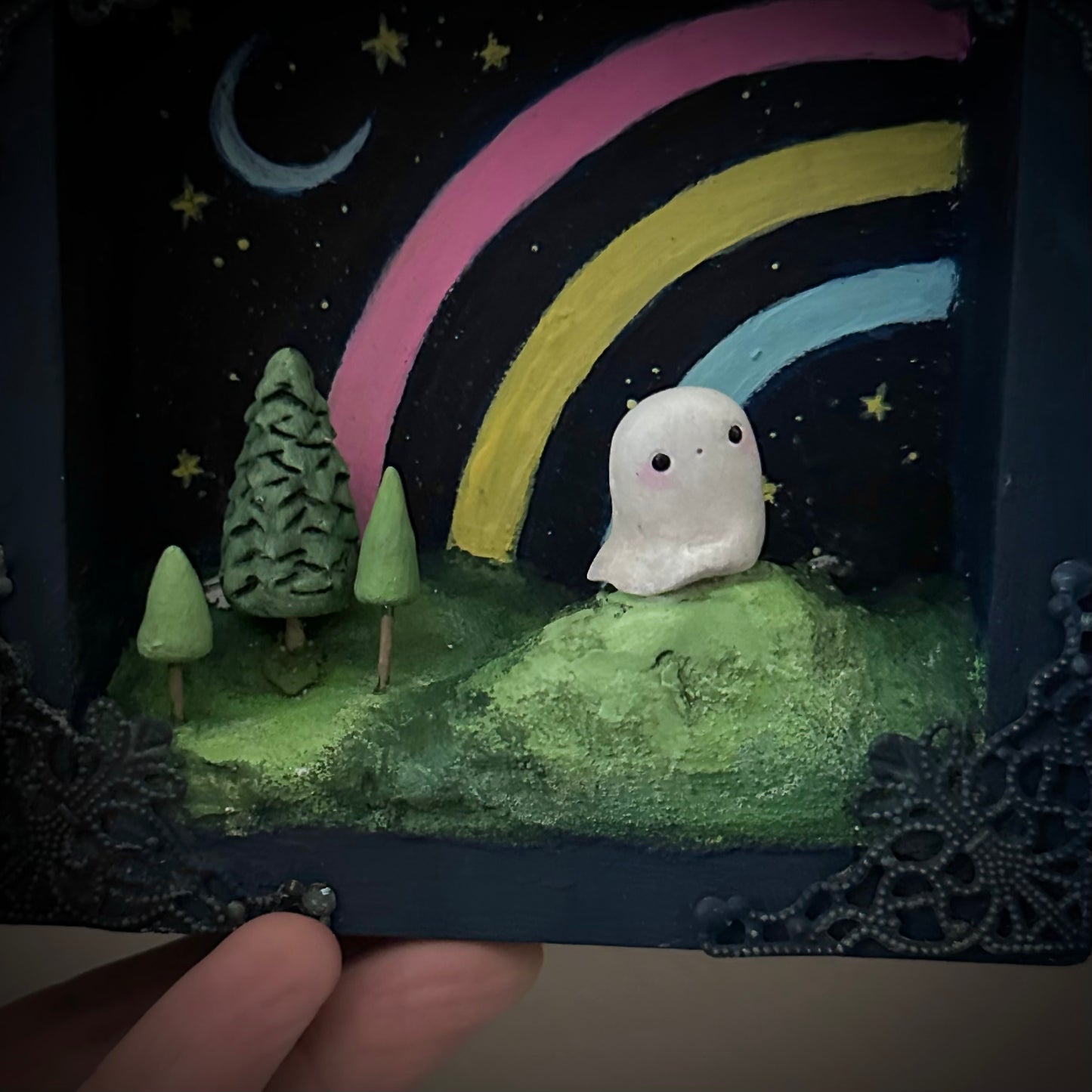 The Night Rainbow 4x4 inch Story Box