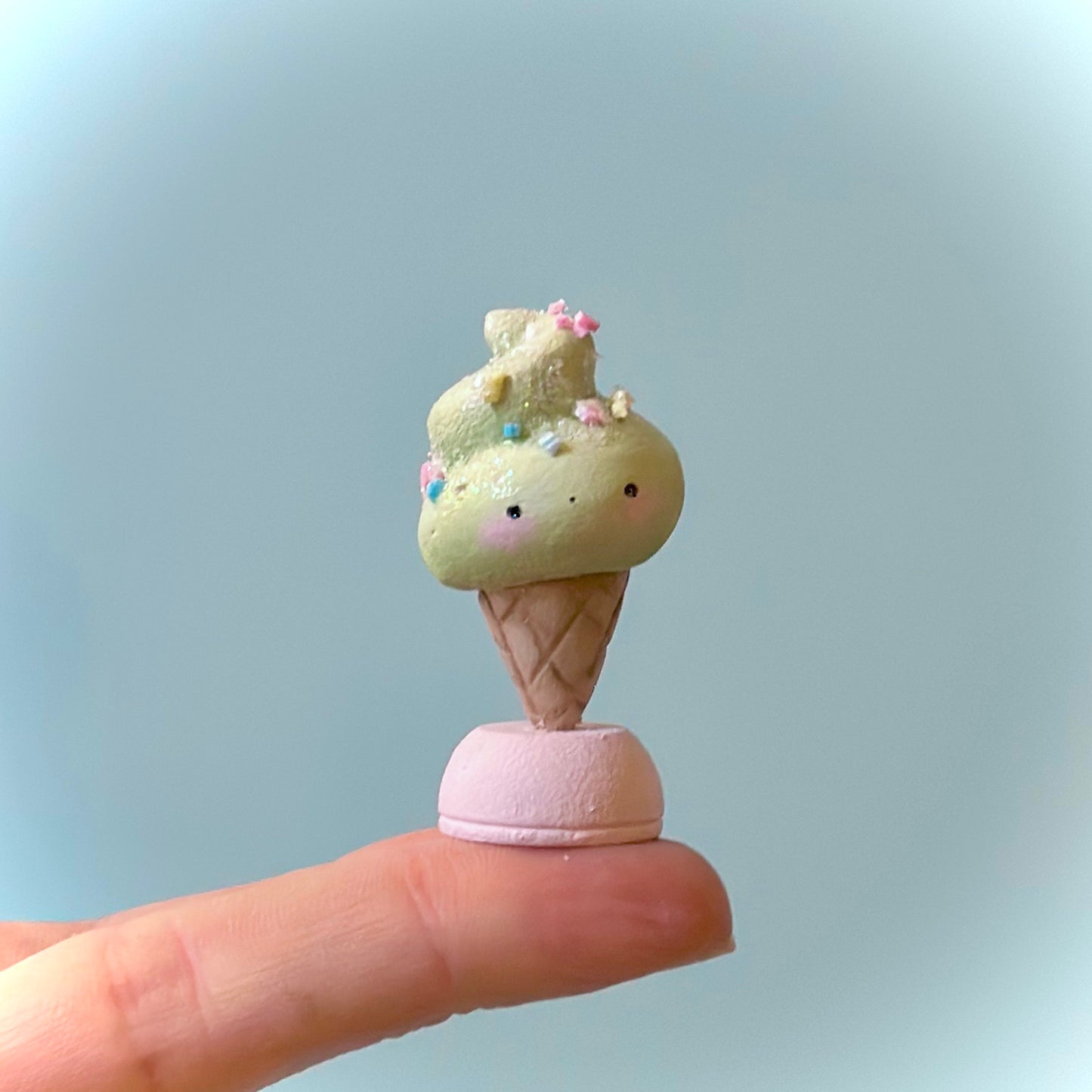 PREORDER Custom MINI Cute Cream Blue 2 inch figurine
