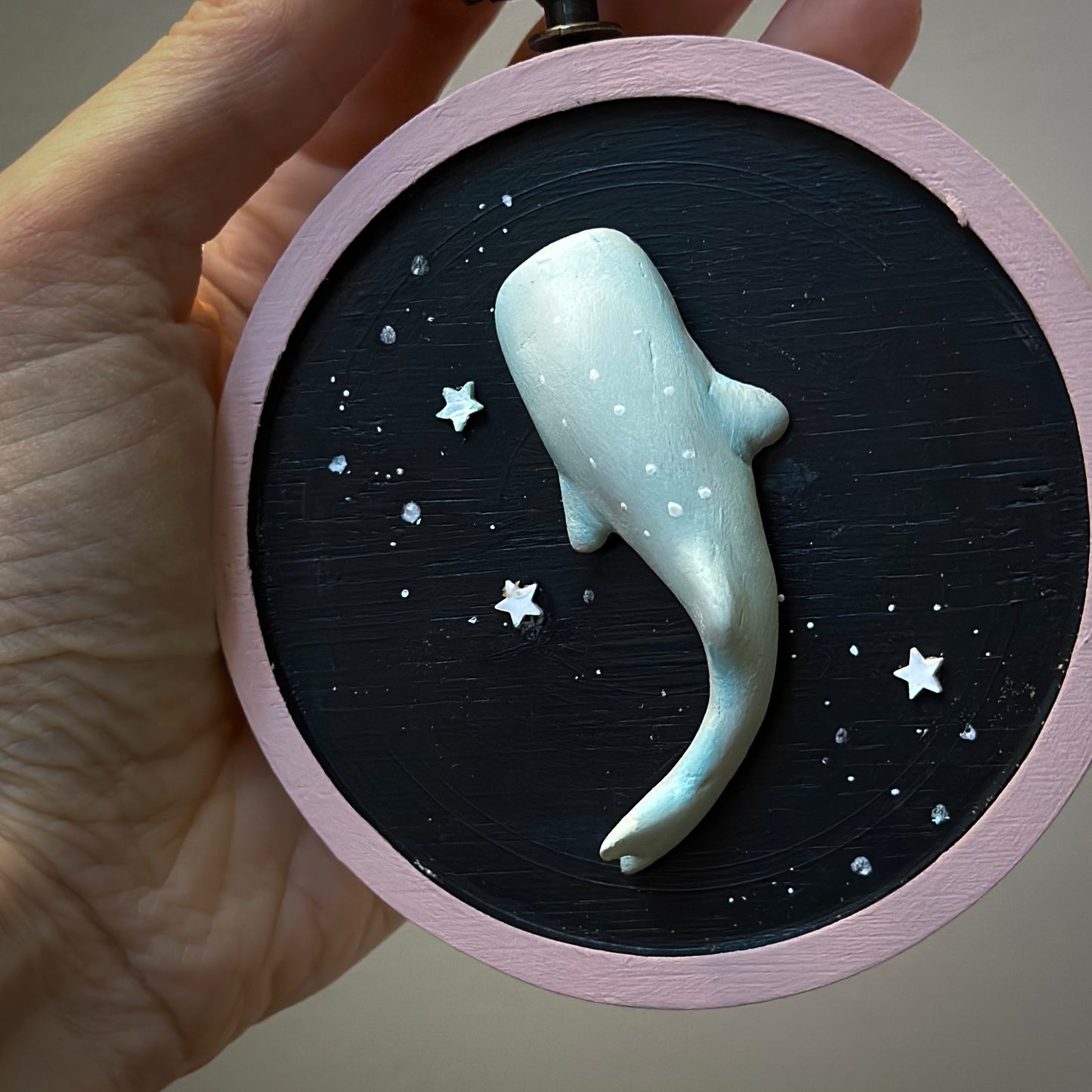 Glide Whale Shark 4x4 inch wall hanging