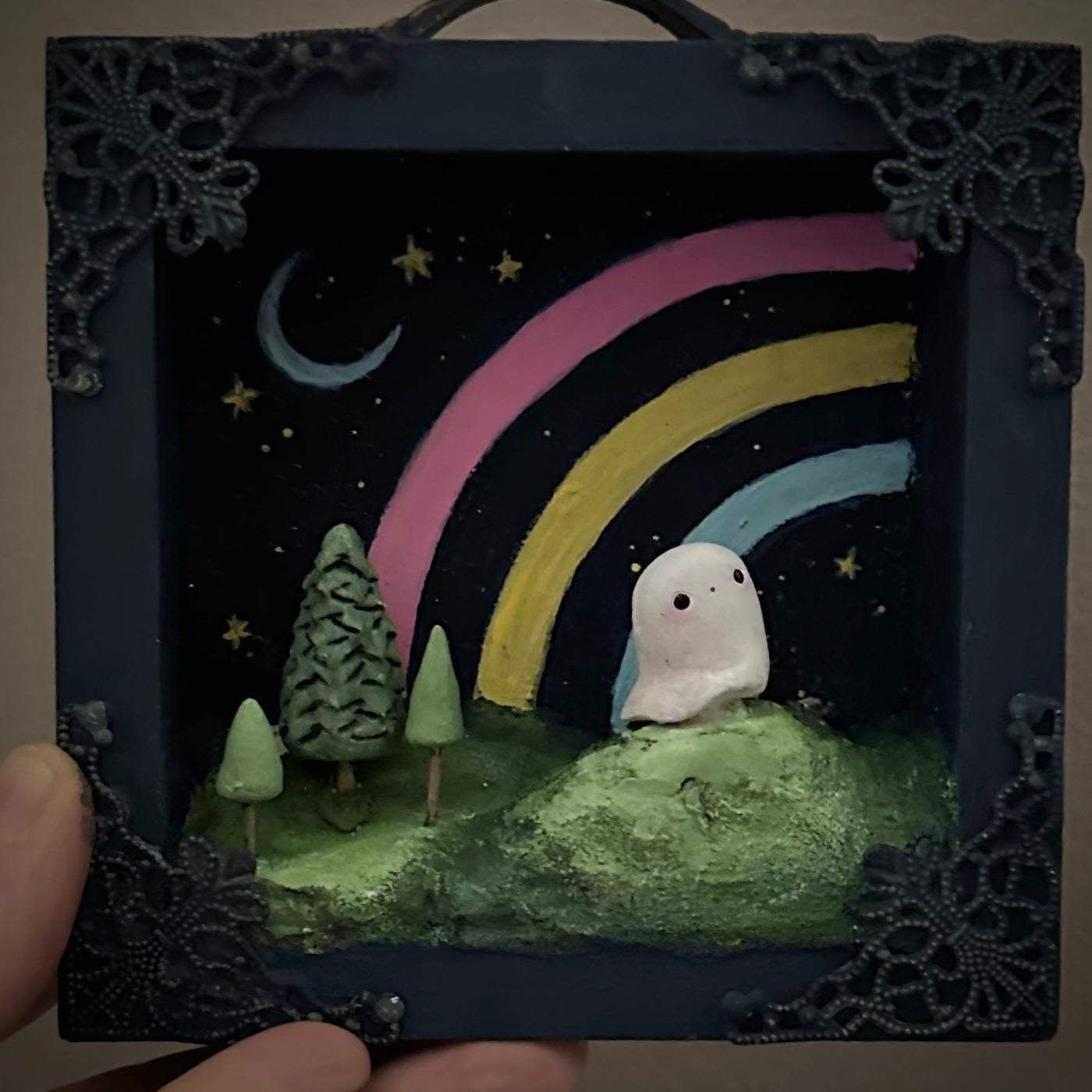 The Night Rainbow 4x4 inch Story Box