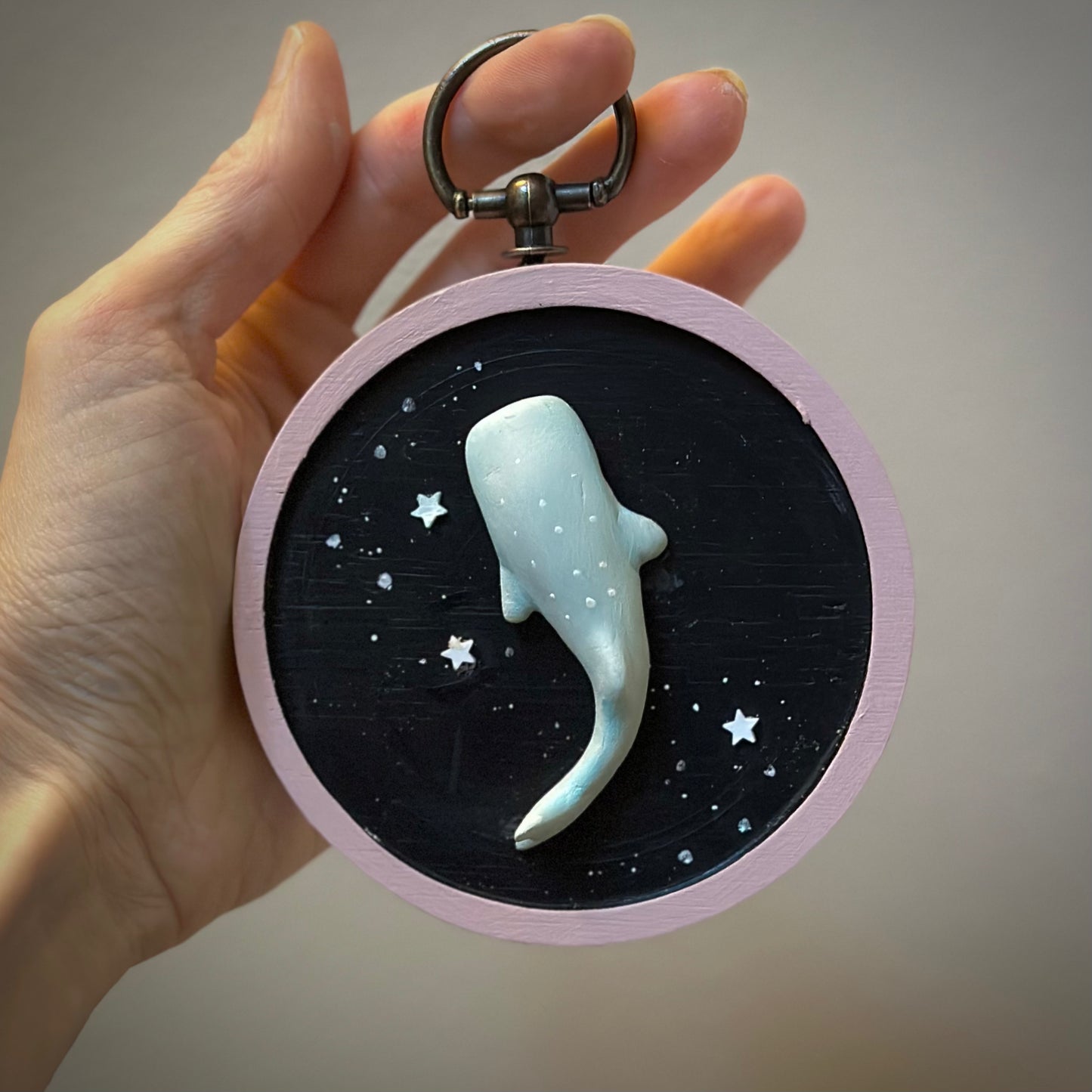 Glide Whale Shark 4x4 inch wall hanging