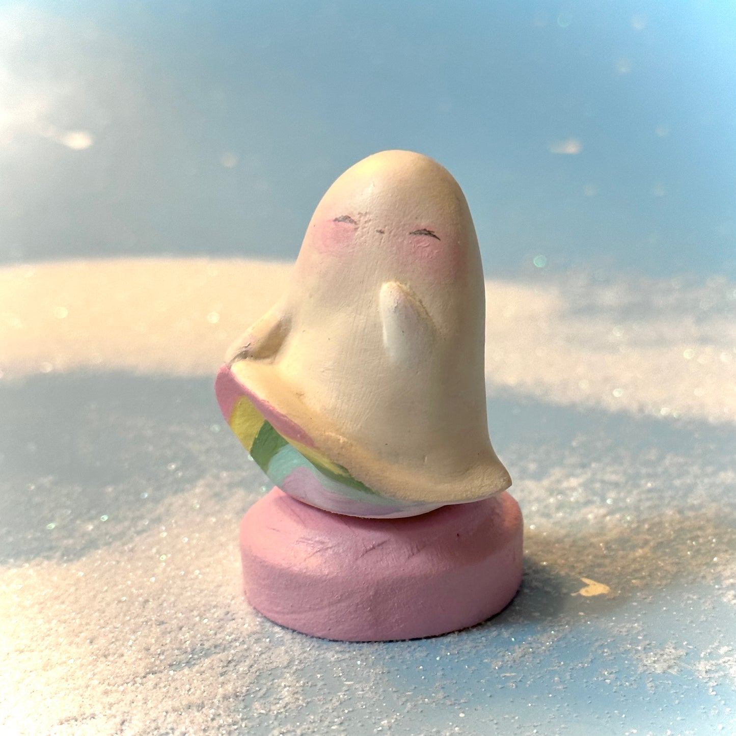Peek a Boo Ghost Figurine