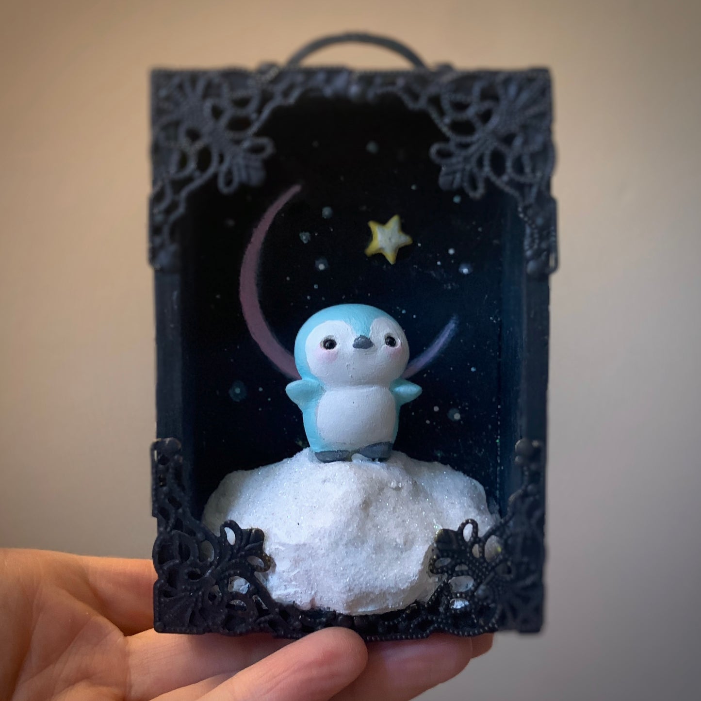Winter Spirit Penguin 4x3 inch Story Box