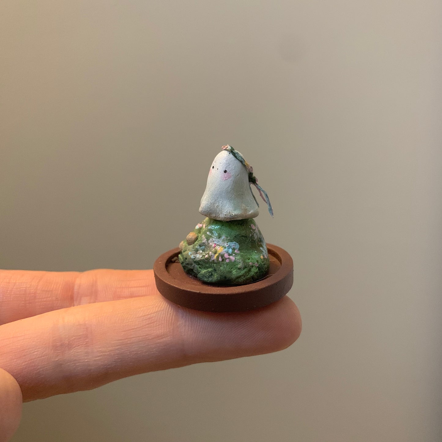 Summoner of Spring Ghost in 1.5 inch Glass Cloche