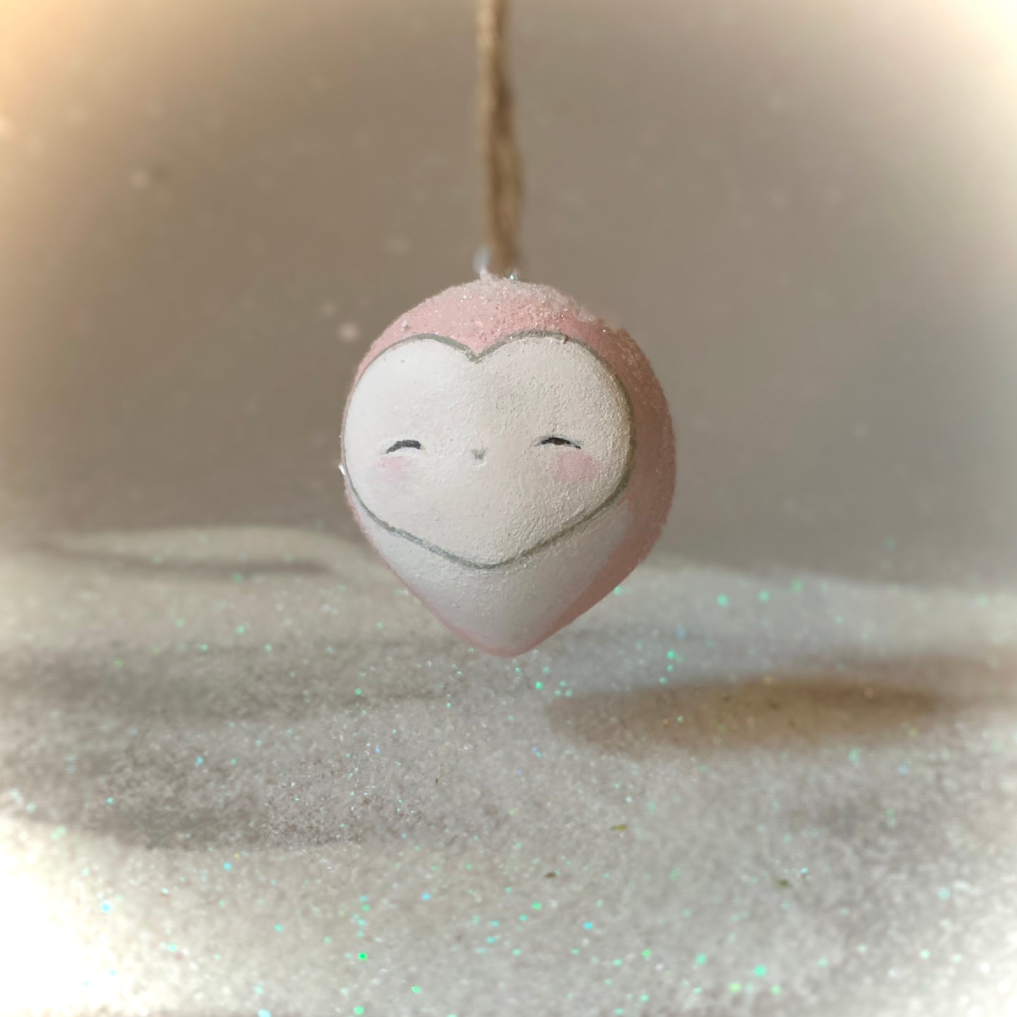 Pink Snow Summoner Owl Ornament