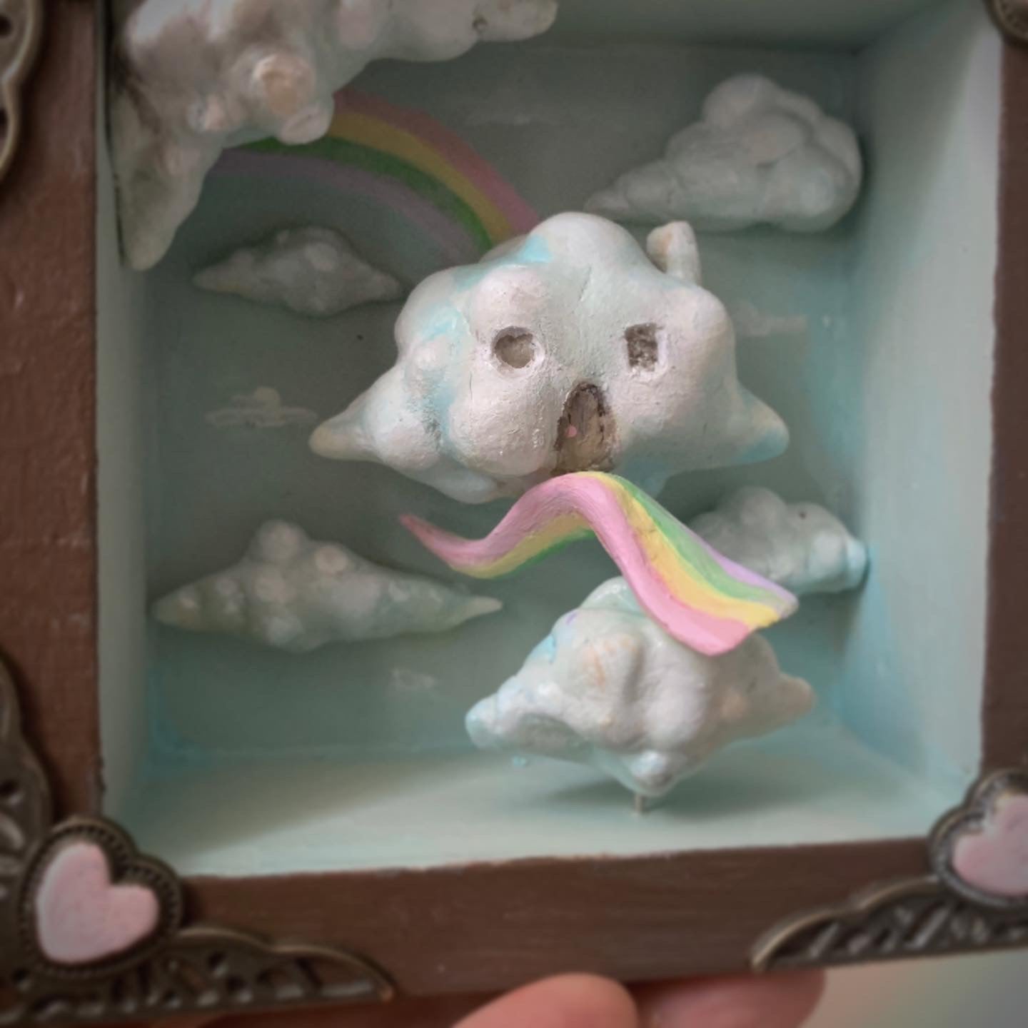 Happy Little Cloud House 4x4 inch Story Box