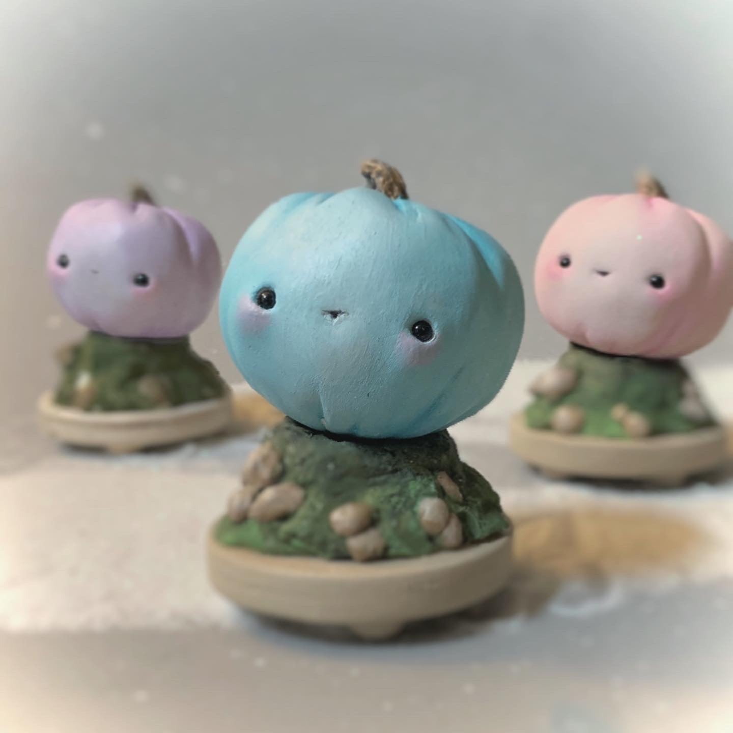 Blue Fairy Pumpkin Figurine