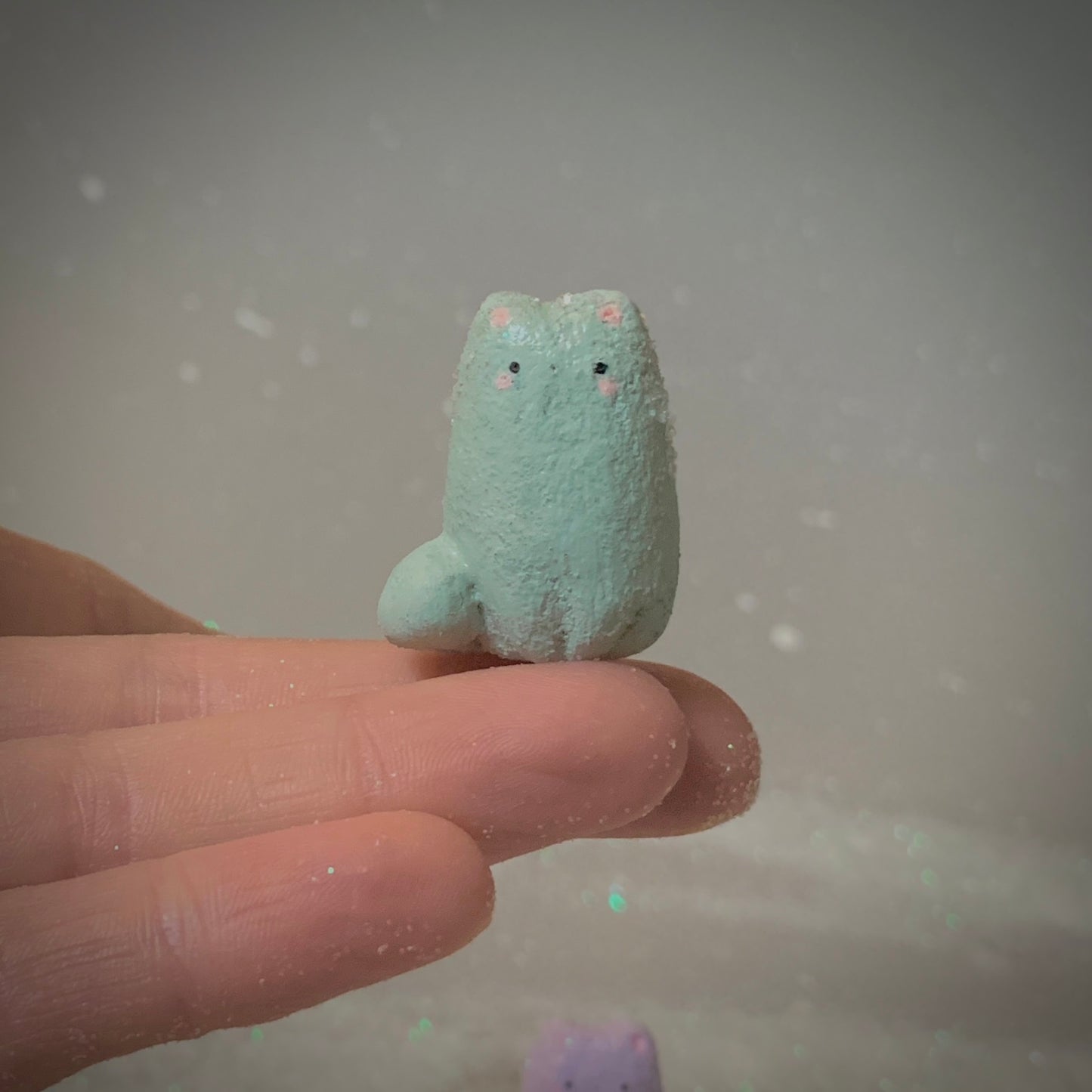 Snow Summoner Kitty Mint Green figurine