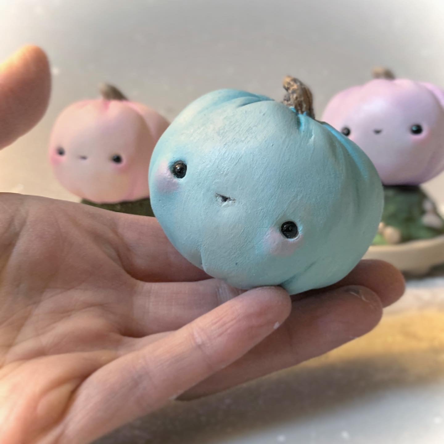 Blue Fairy Pumpkin Figurine