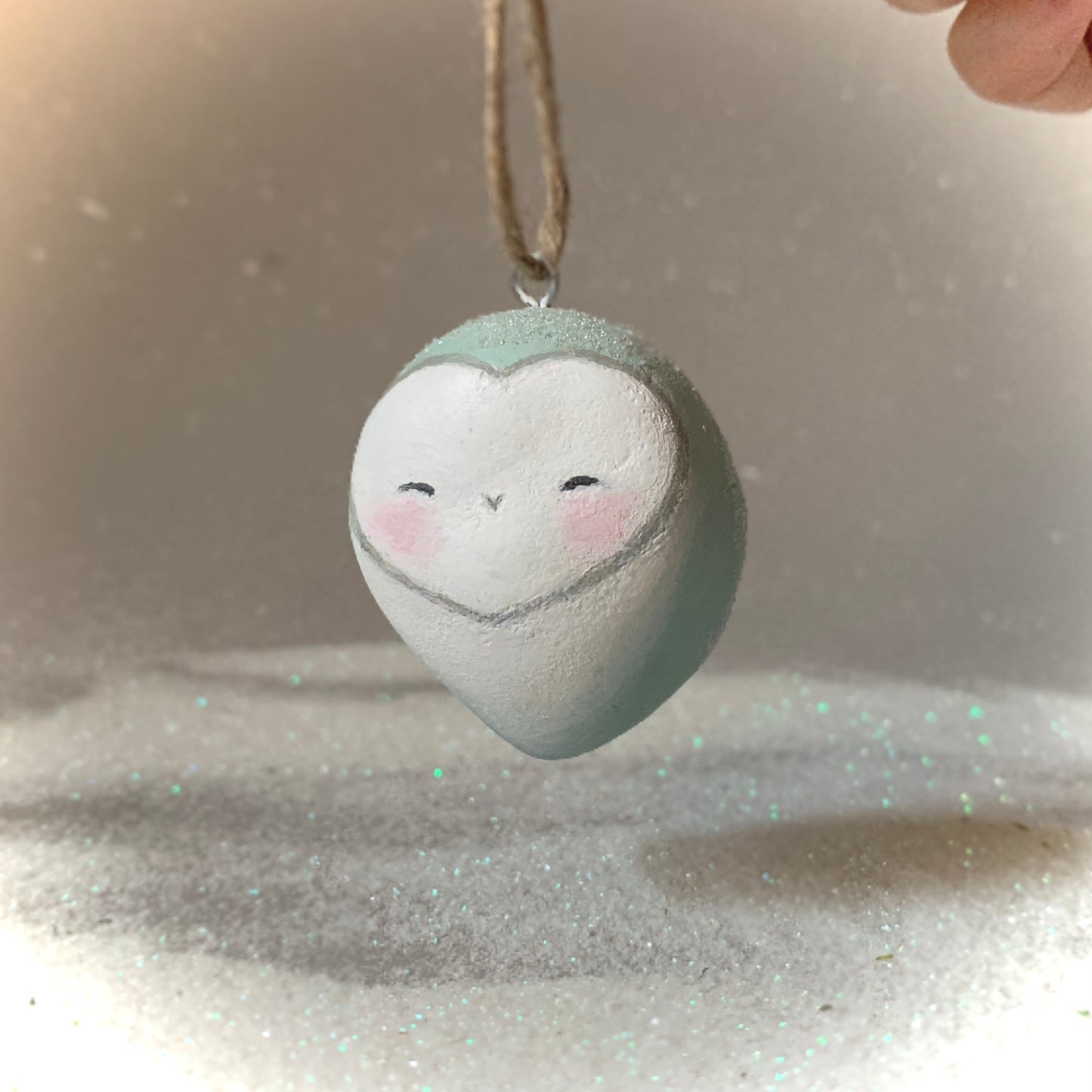 Blue Snow Summoner Owl Ornament