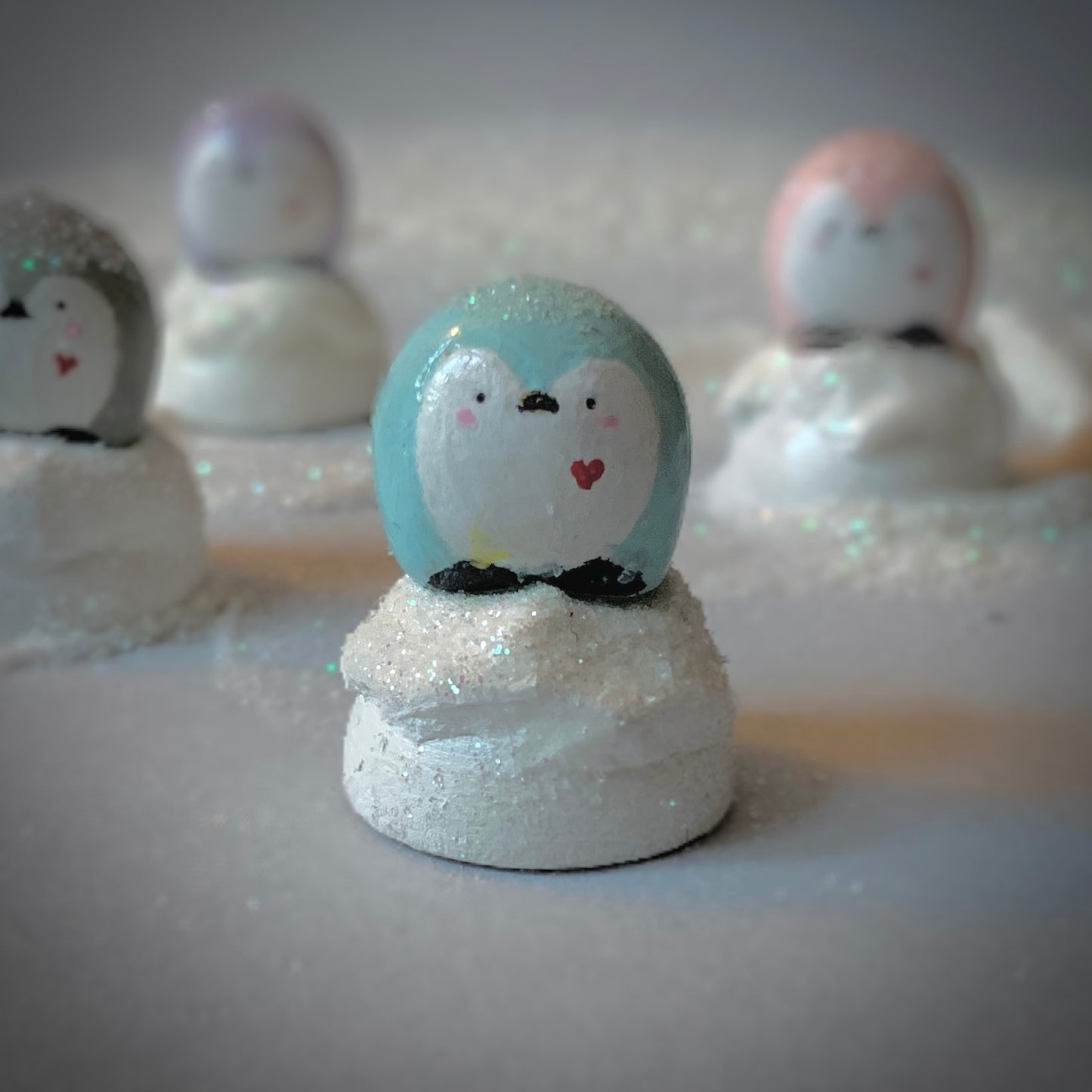 Little Bits of Love Blue Penguin Mini Figurine
