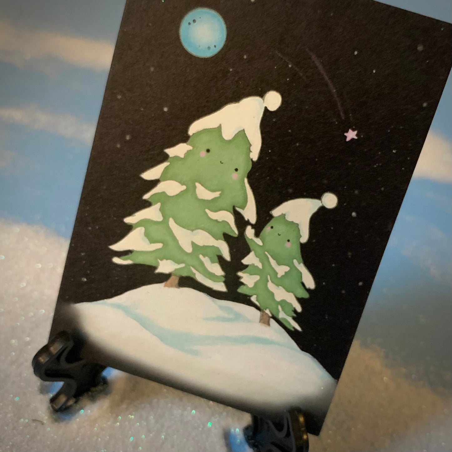 Mini 3x2 holiday print set with easel
