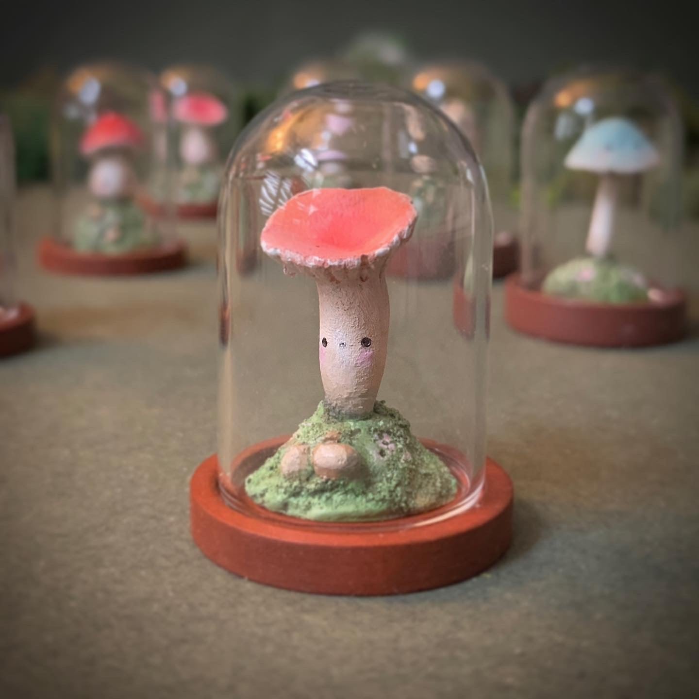 Fungi Friends in 1.5 inch Glass Cloche
