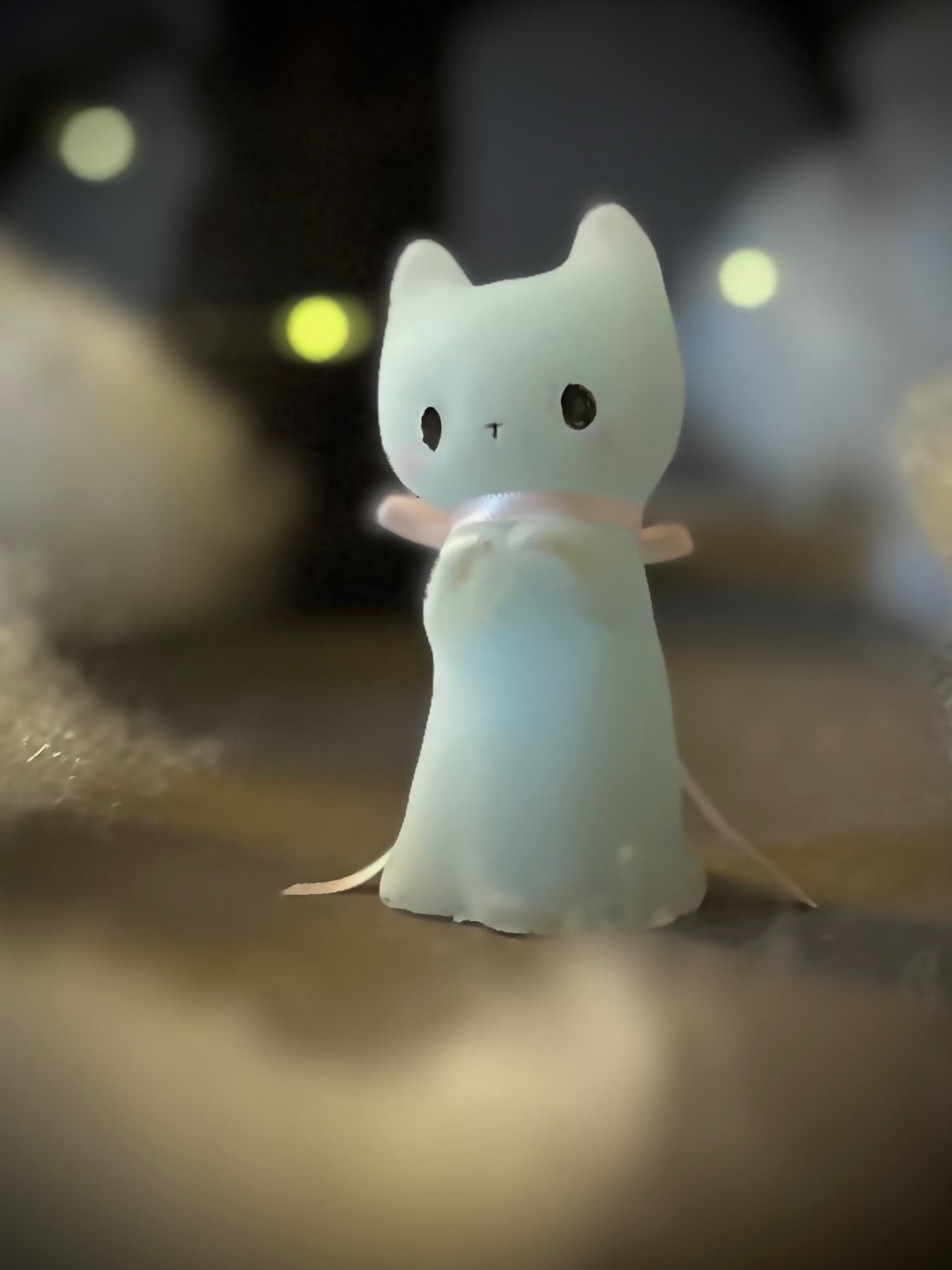 PREORDER  Light Blue Ghost Kitten 3 inch resin figurine, art toy
